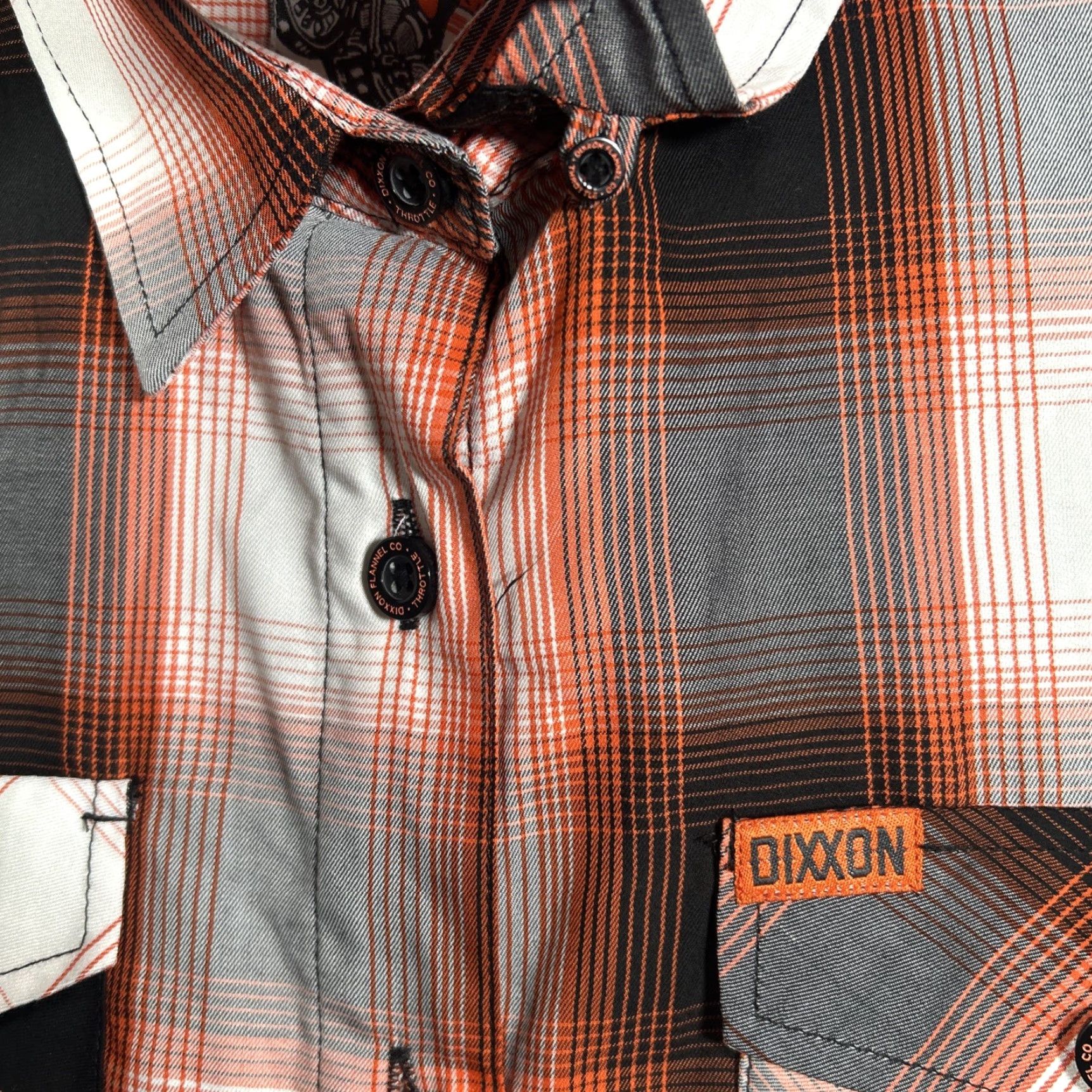 Vintage Dixxon Flannel Shirt Womens L Orange Plaid Button-Down Classic Casual Travel Size L / US 10 / IT 46 - 3 Thumbnail