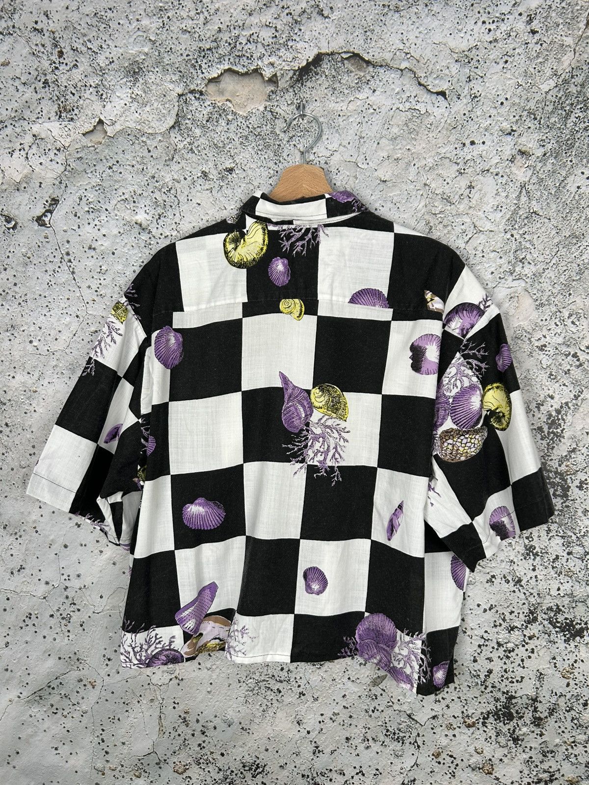 Vintage Vintage Cropped Checkered Shirt Summer Avant Garde Boxy Size US L / EU 52-54 / 3 - 5 Thumbnail