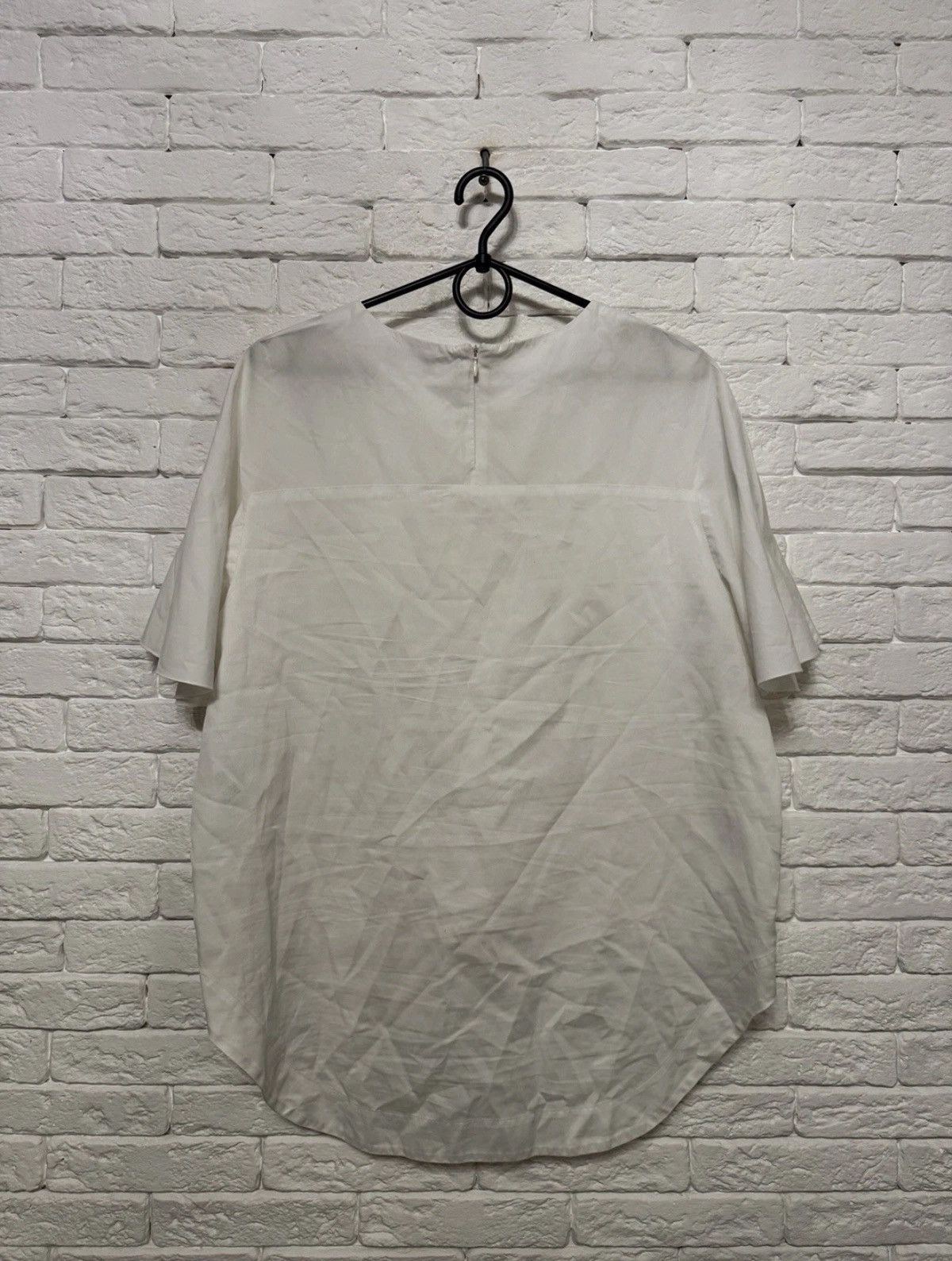 See by Chloe See By Chloe Ruffle Sleeve Blouse Asymmetrical Hem Sz M Size M / US 6-8 / IT 42-44 - 6 Thumbnail