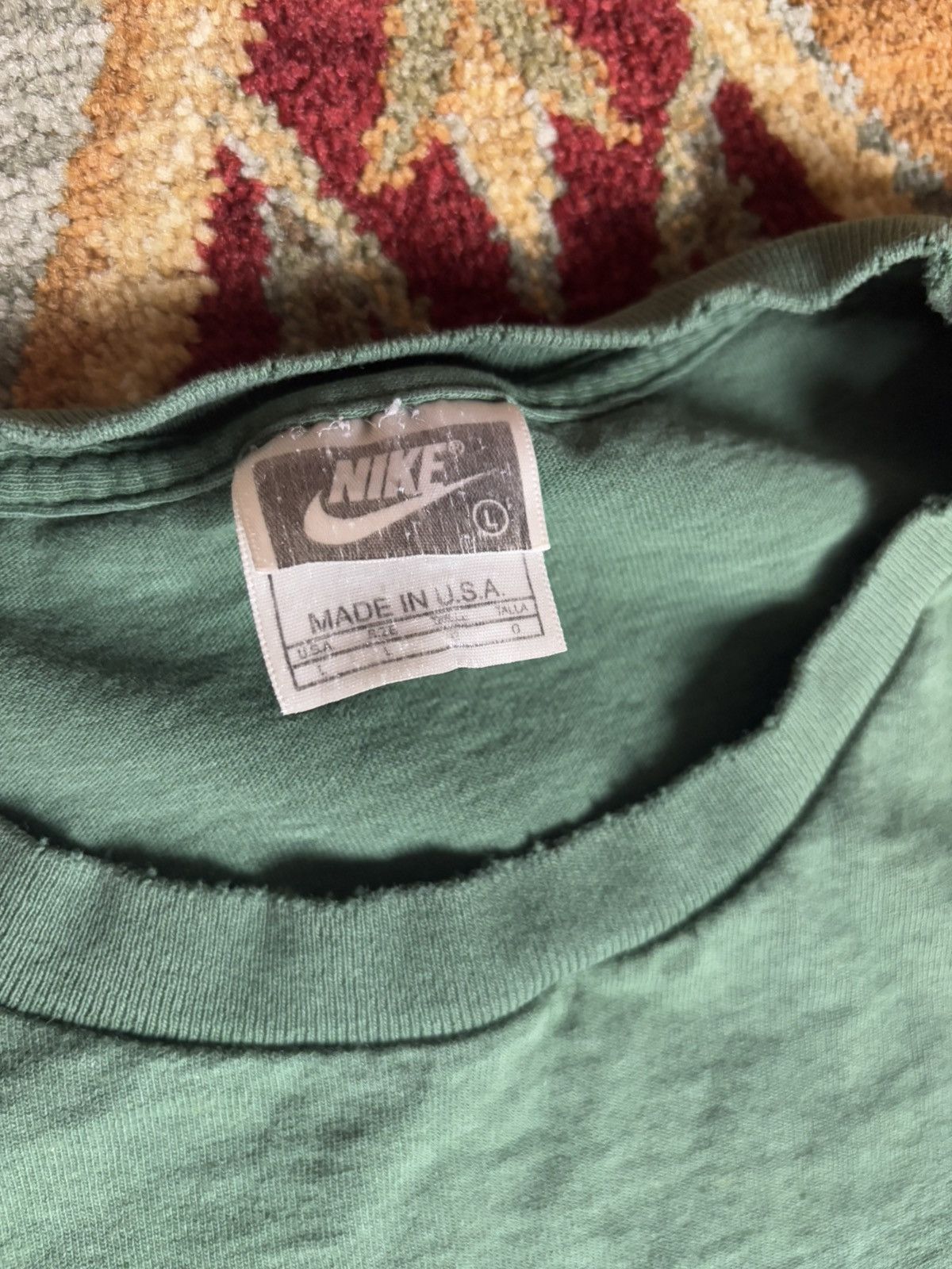 Nike × Vintage Vintage Nike 1990’s Embroidered swoosh T-Shirt Size US L / EU 52-54 / 3 - 4 Thumbnail