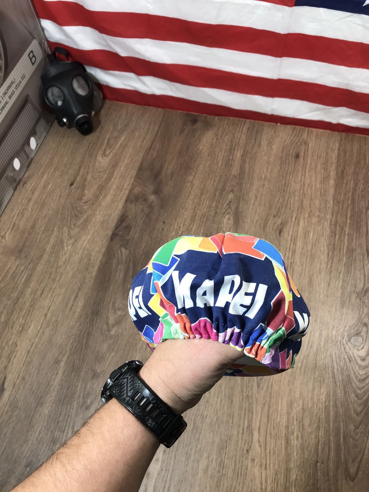 Vintage Vintage Mapei Quickstep Team Cycling Cap Made in Italy Size ONE SIZE - 5 Thumbnail