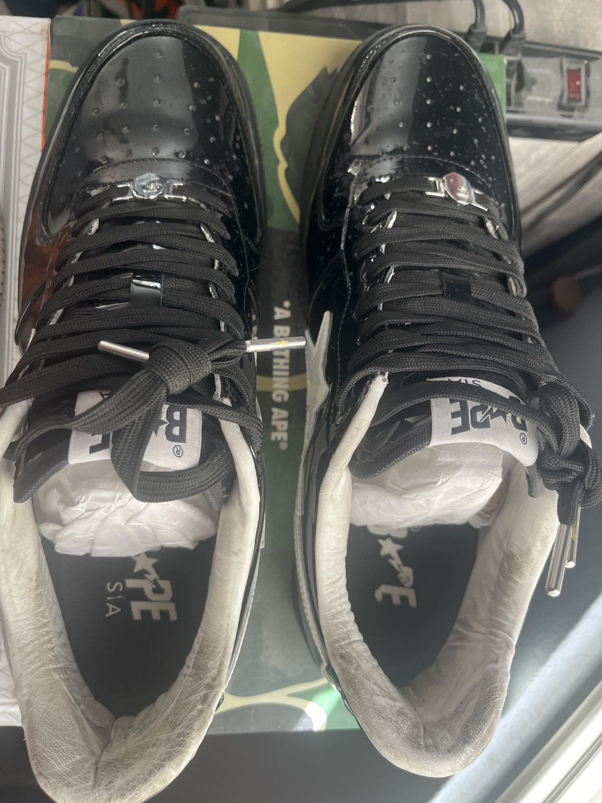 Bape PATENT BLACK #2 Size US 12 / EU 45 - 8 Thumbnail