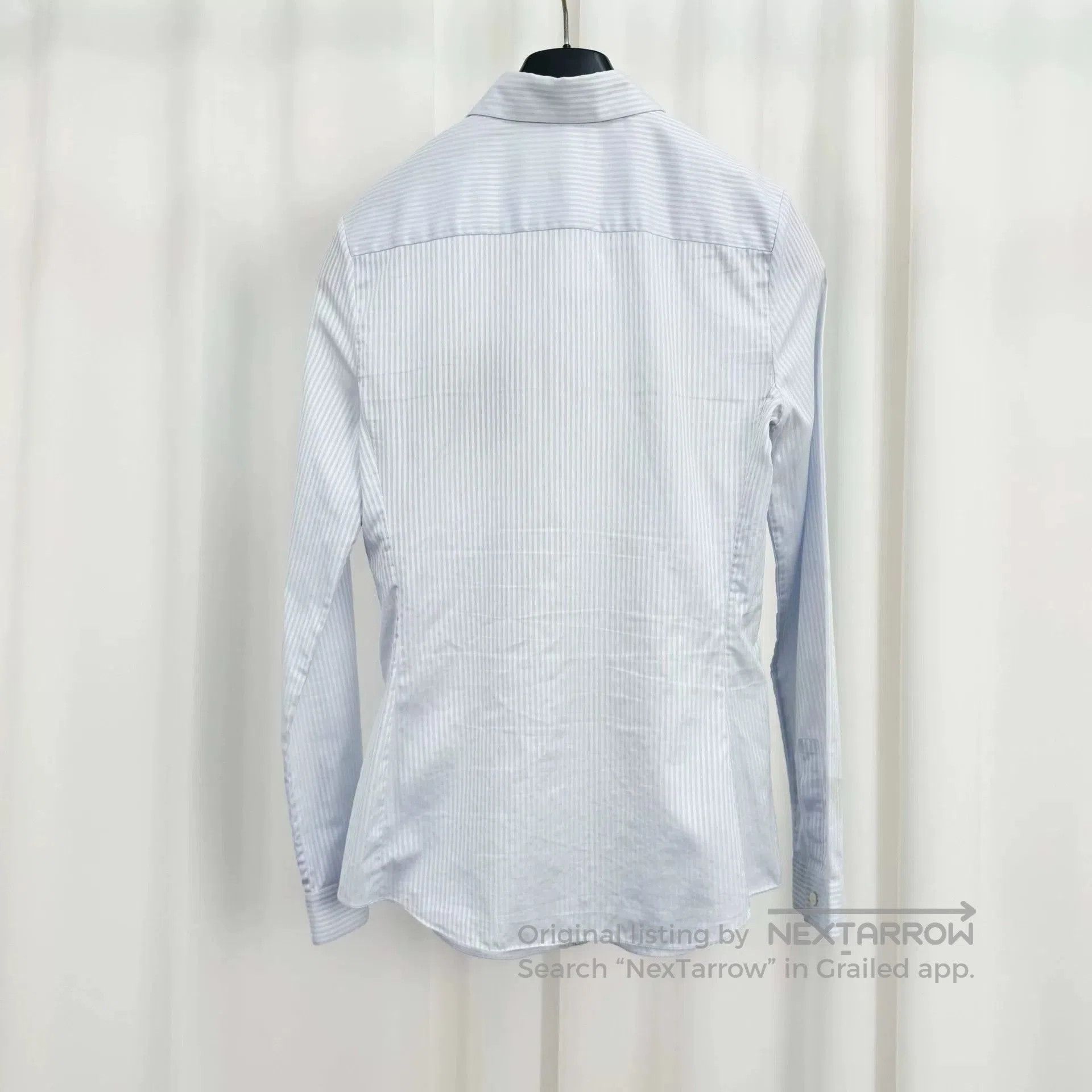 Dior Dior Blue Striped Shirt with Beaded Badge. Size S / US 4 / IT 40 - 2 Thumbnail