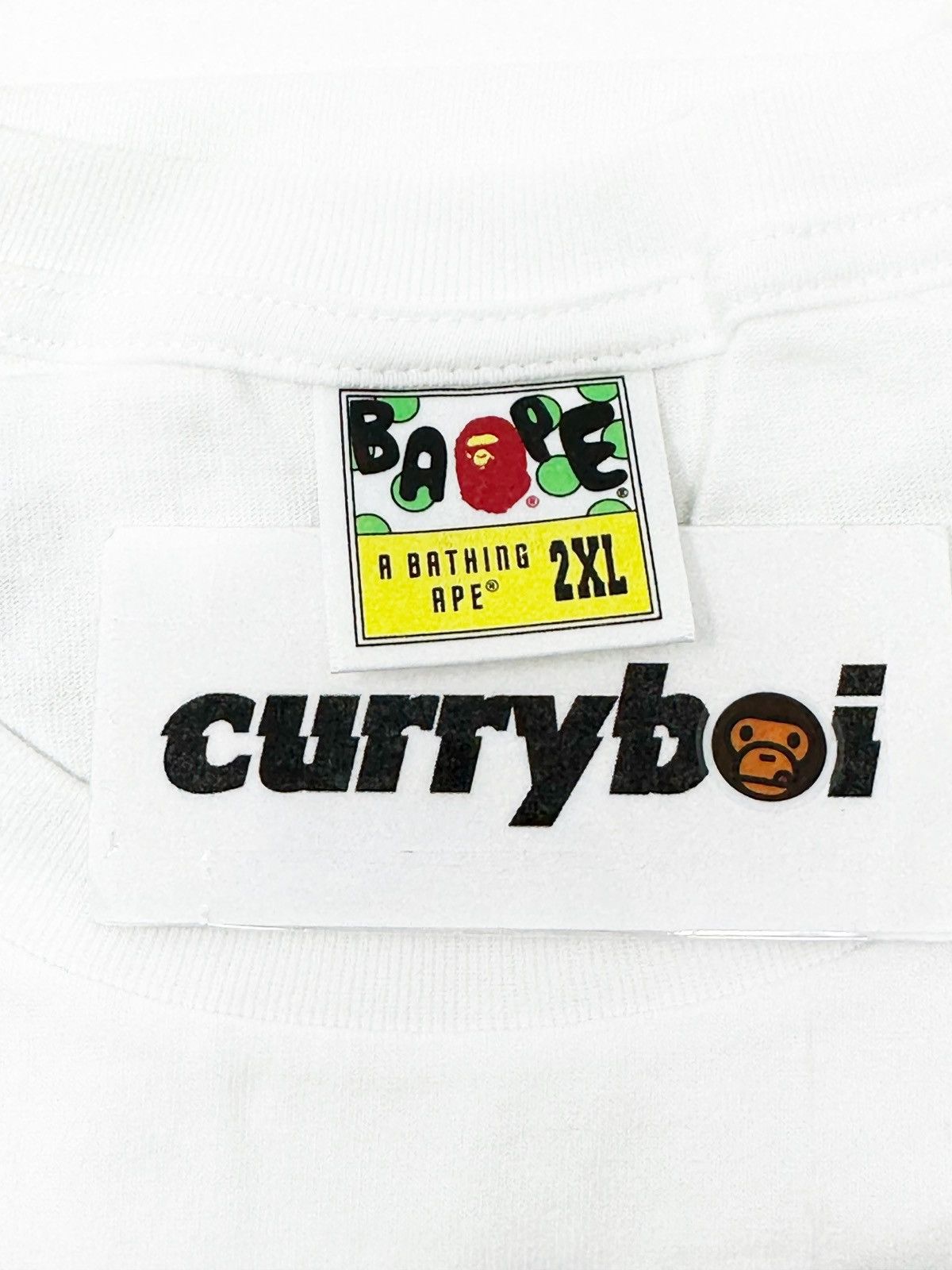 Bape BAPE Ape Head One Point Tee White Size US XXL / EU 58 / 5 - 6 Thumbnail