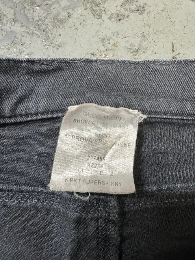 Designer × Gucci × Vintage AW2009 Gucci Grey Slim Denim Jeans Size US 30 / EU 46 - 8 Thumbnail
