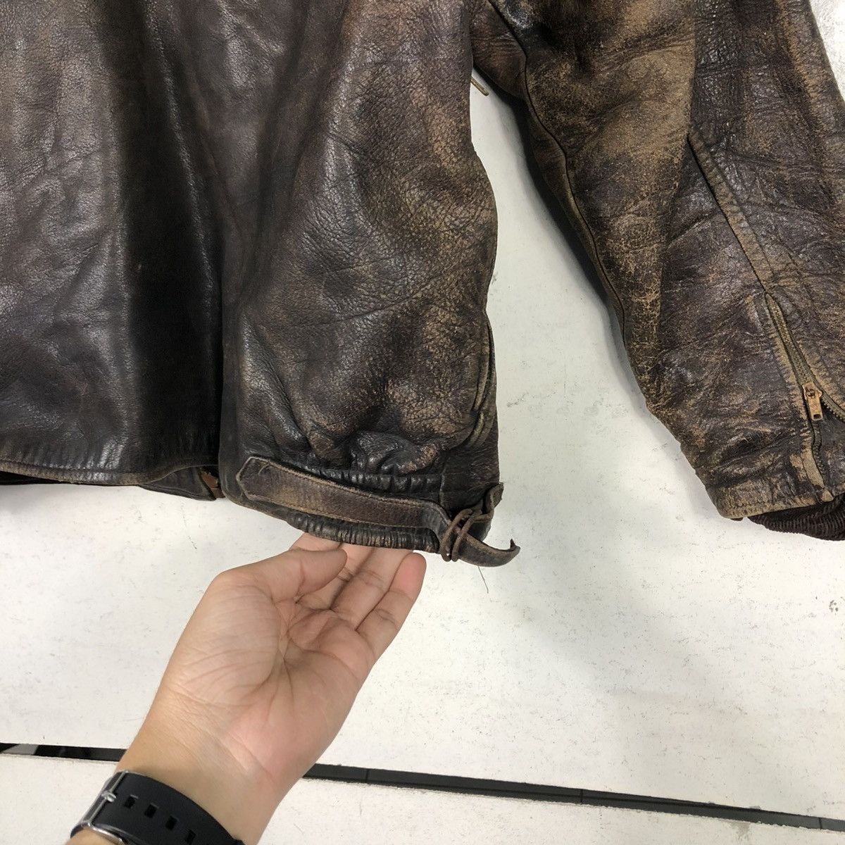 Aero Leathers 🔥TRUE VINTAGE 80’s LEATHER JACKET BLANKET RIDER HORSE Size US M / EU 48-50 / 2 - 16 Thumbnail