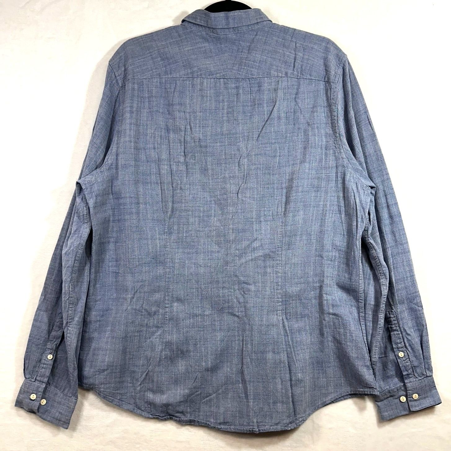 Asos ASOS XL Button Up Shirt Blue Chambray Casual Workwear Office Size US XL / EU 56 / 4 - 4 Thumbnail