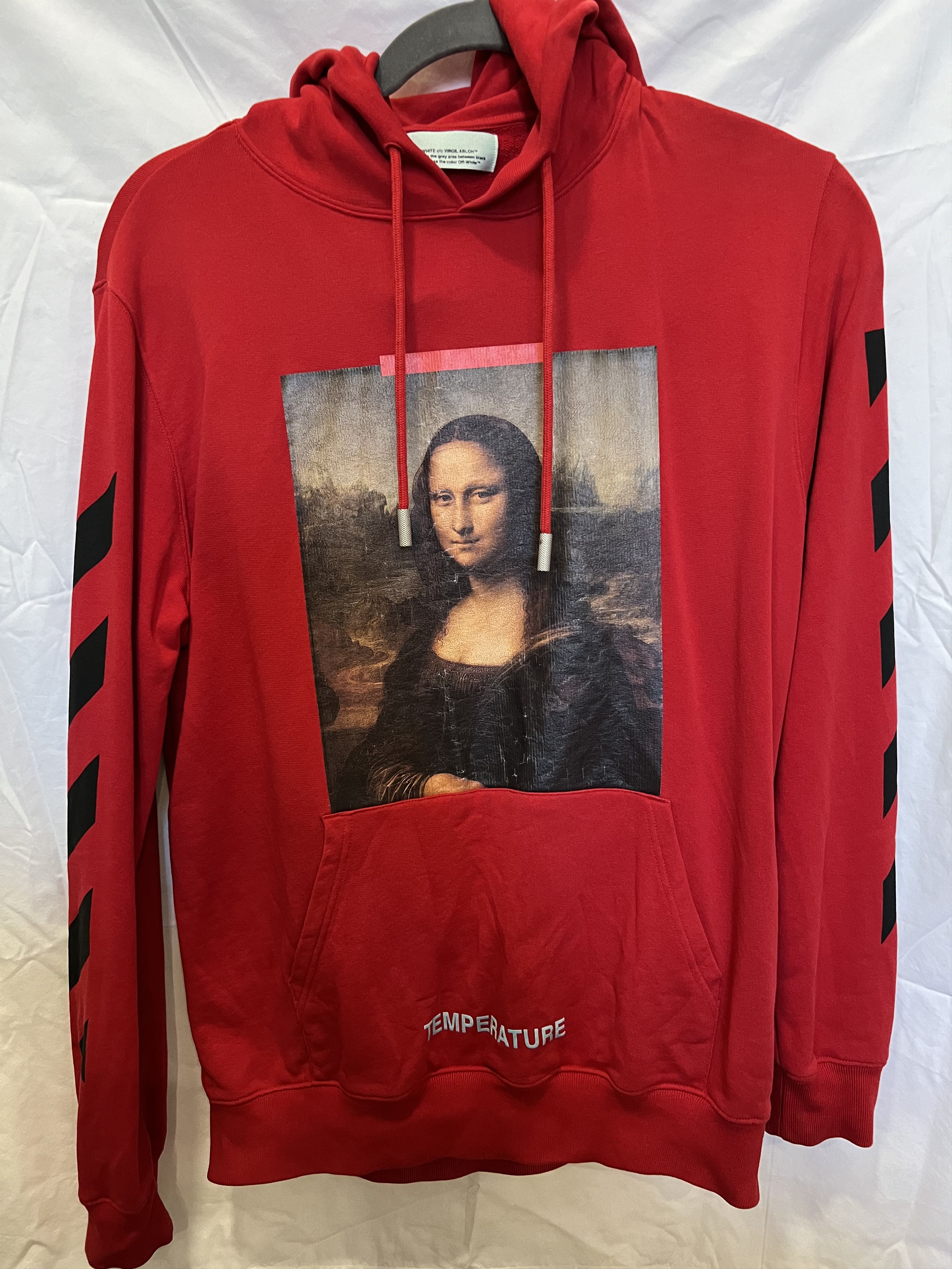 Off-White Red Diagonal Mona Lisa Hoodie Size US M / EU 48-50 / 2 - 1 Thumbnail