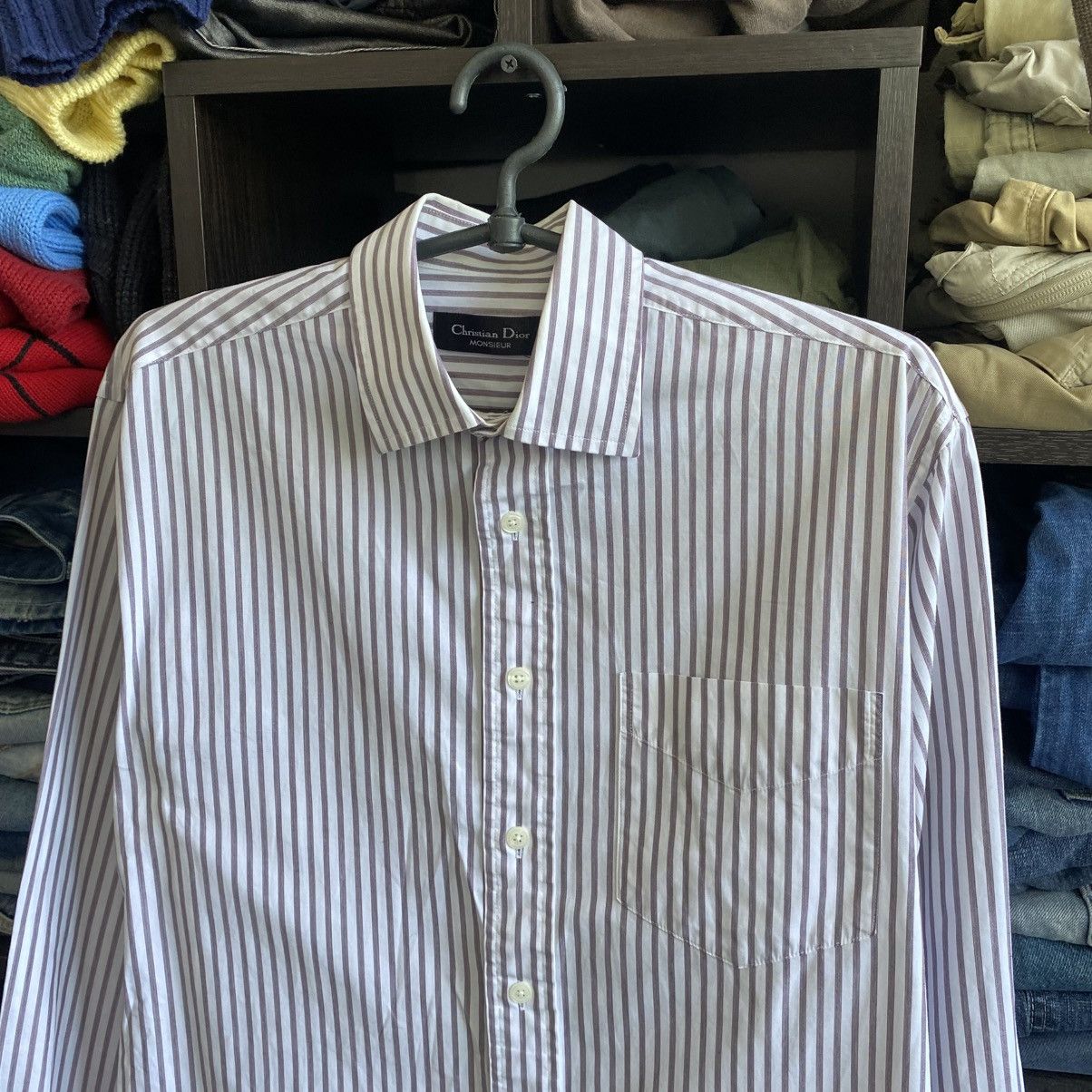 Christian Dior Monsieur Luxury Cristian Dior Monsieur Basic Designer button up shirt Size US M / EU 48-50 / 2 - 2 Thumbnail