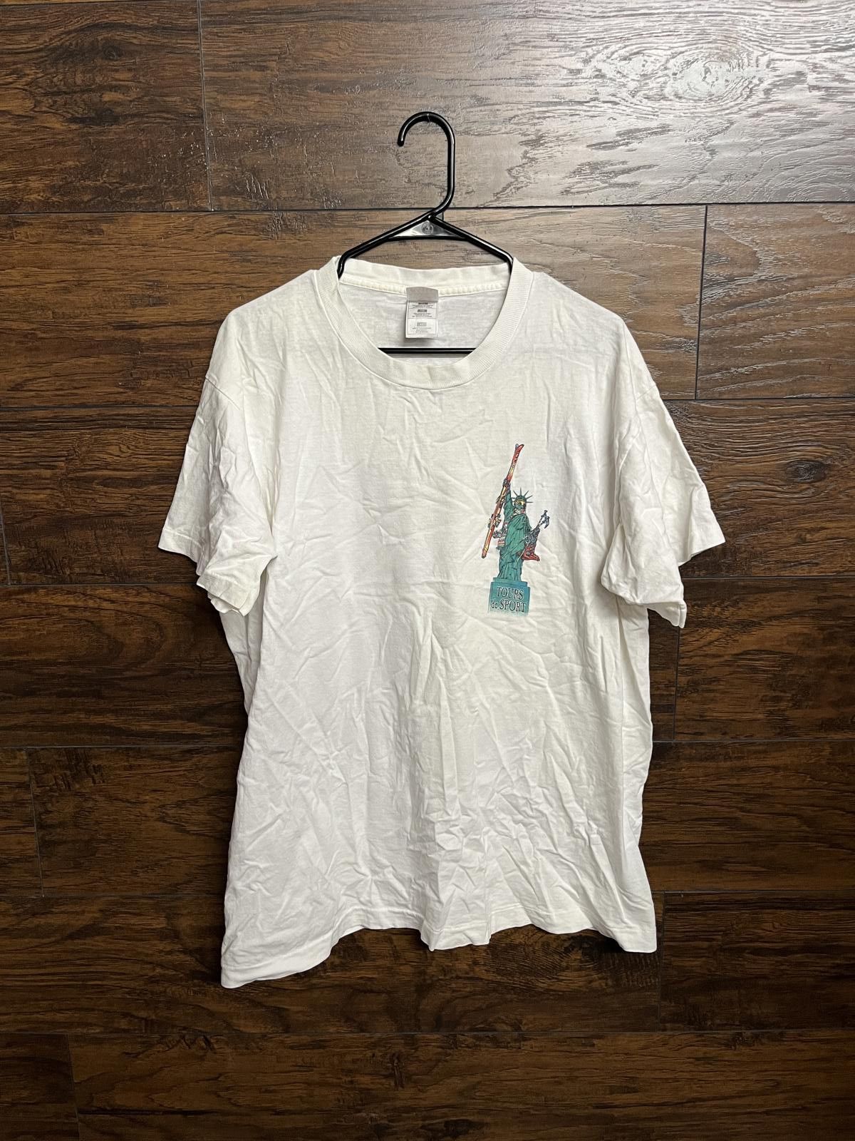 Fruit Of The Loom VTG Ski Mount Rushmore T-shirt Tours de Sport Statue Liberty Size US XL / EU 56 / 4 - 2 Thumbnail