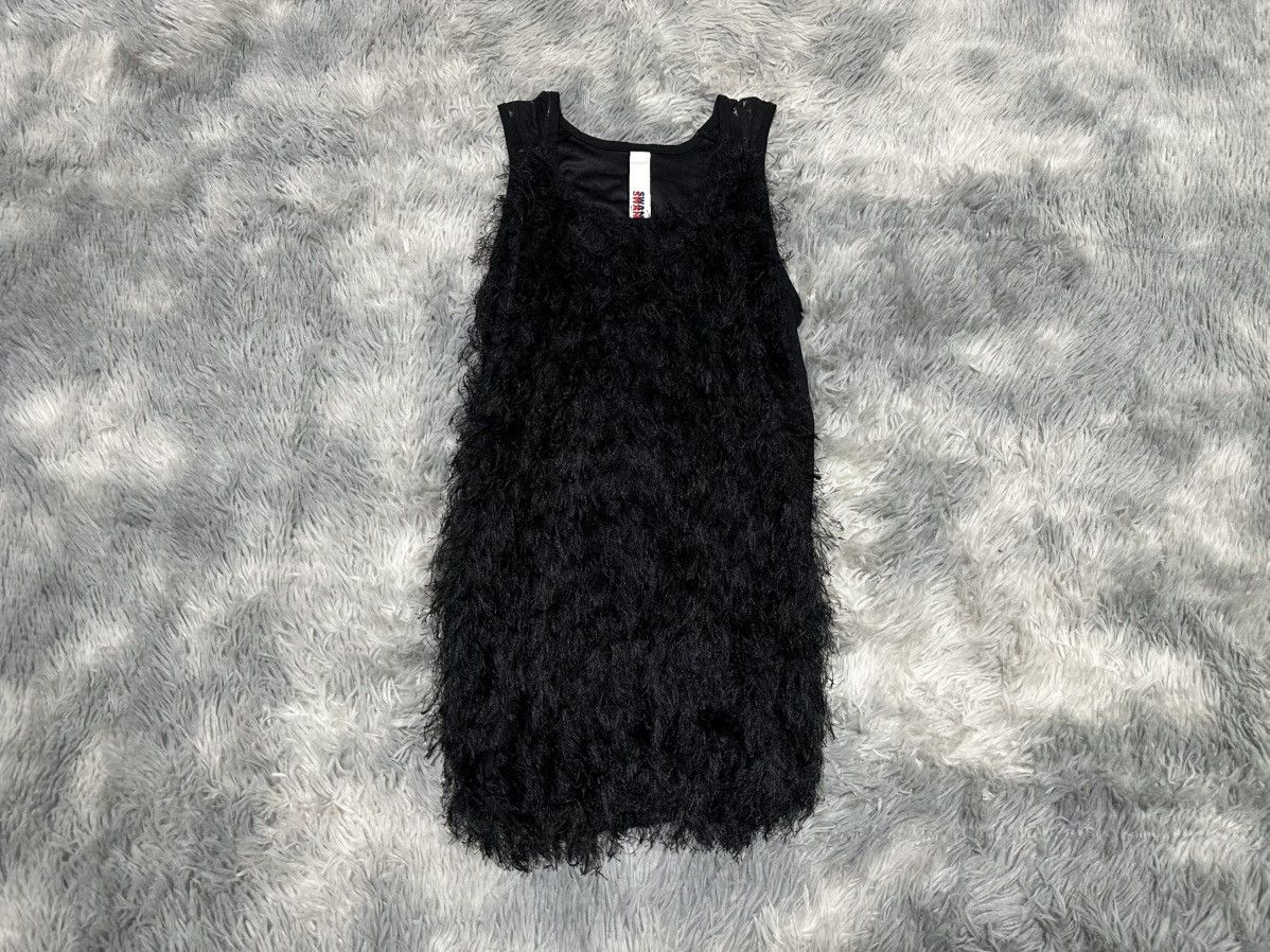 If Six Was Nine 🔥Sick Y2K Swan Lake Black Fur Tank Top Vkel Goth Punk Size US M / EU 48-50 / 2 - 1 Thumbnail