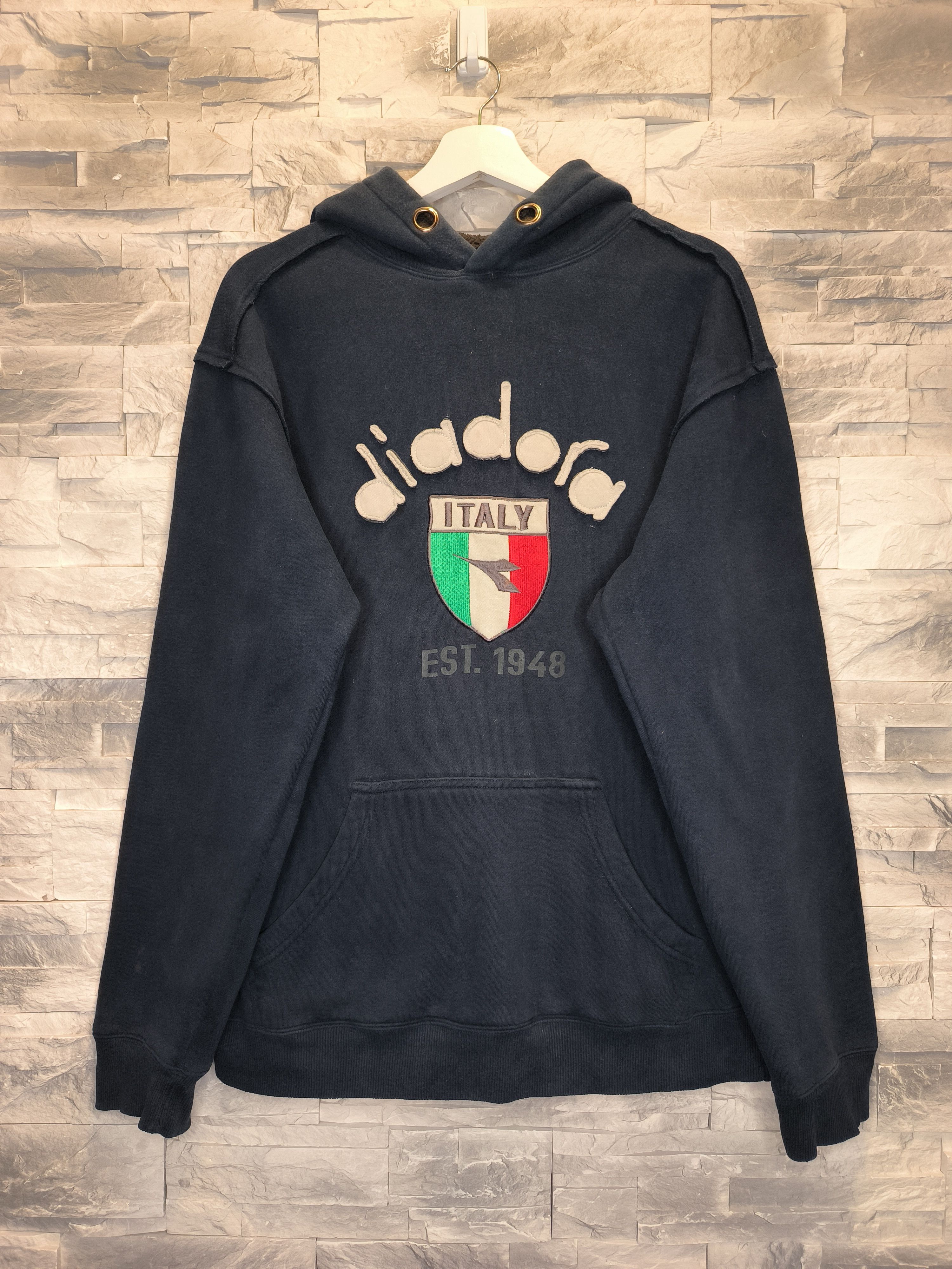 Diadora Diadora Vintage Hoodie Italy Sweatshirt Logo 90s Size US M / EU 48-50 / 2 - 1 Thumbnail