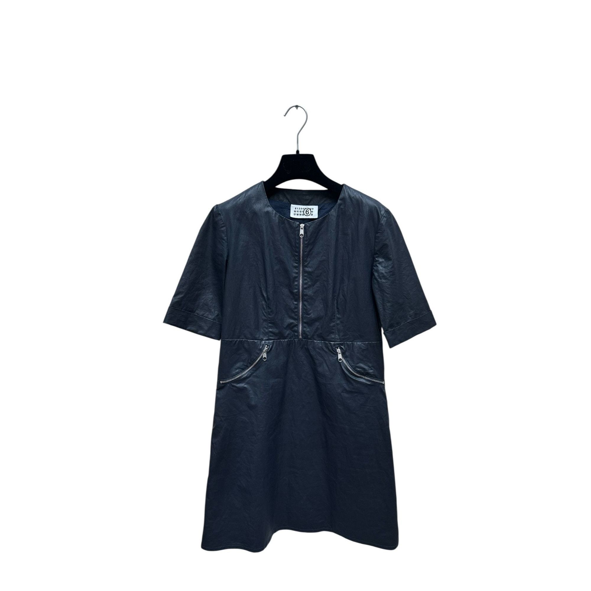 Maison Margiela FW 2007 Navy Coated Dress Size S / US 4 / IT 40 - 1 Thumbnail