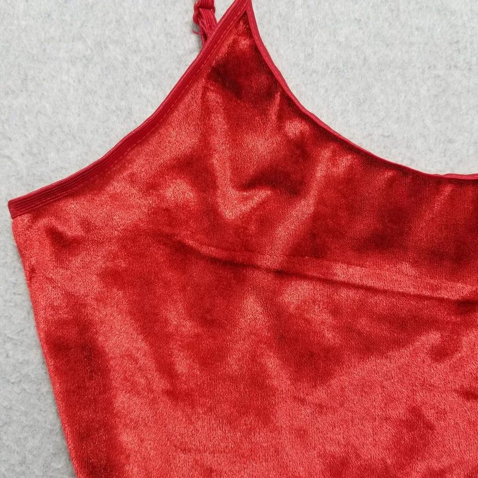 Other Rene Rofe Tank Top Womens Medium Red Velour Lingerie Size M / US 6-8 / IT 42-44 - 4 Thumbnail
