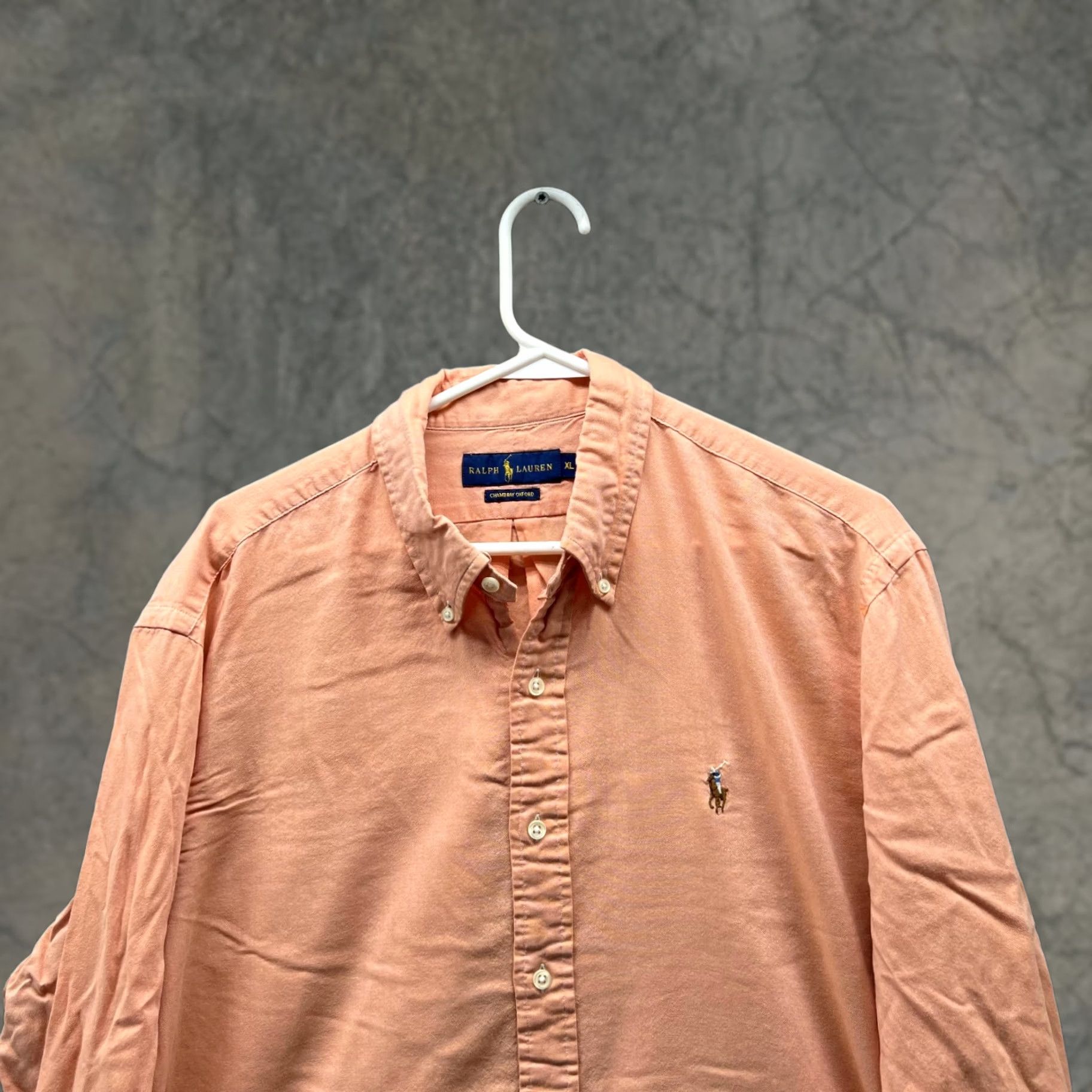 Ralph Lauren VINTAGE Ralph Lauren Shirt Men XL Orange Button-Down Chambray Oxford Size US XL / EU 56 / 4 - 1 Thumbnail