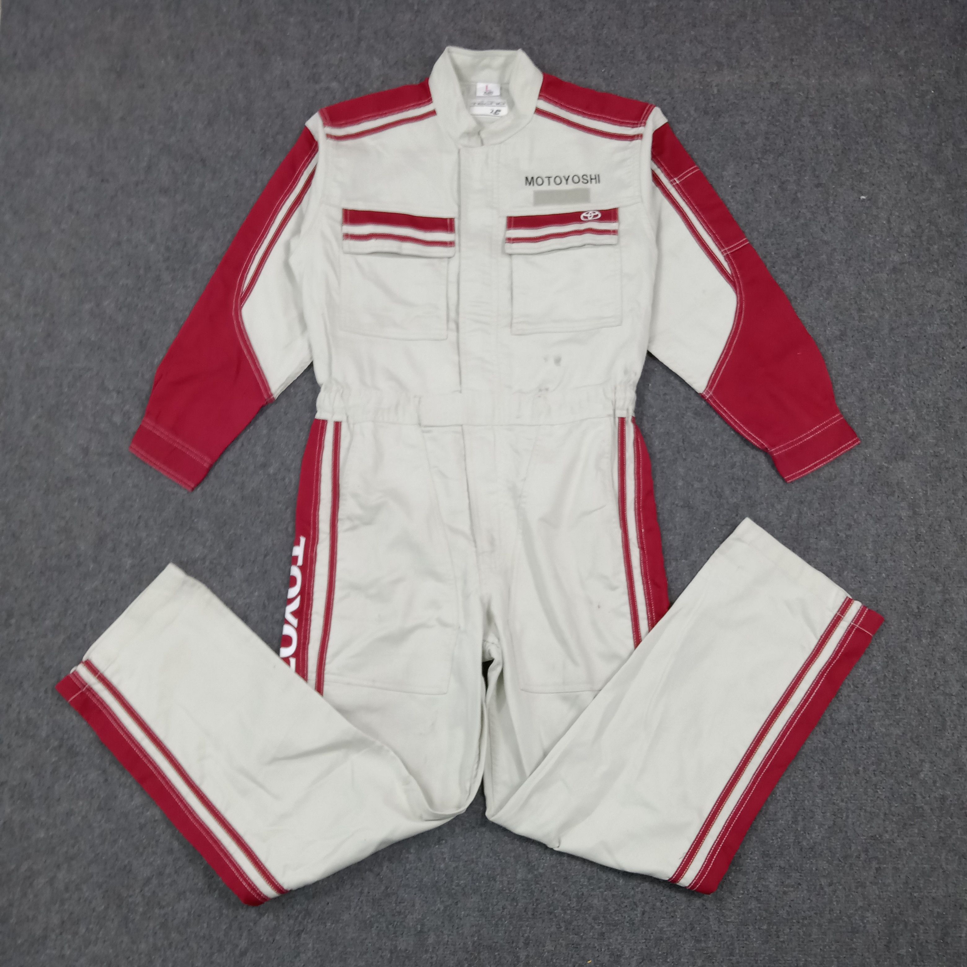 Japanese Brand Toyota Tecno Japanese Racing Mechanic Overalls Jacket C279N8 Size US M / EU 48-50 / 2 - 4 Thumbnail