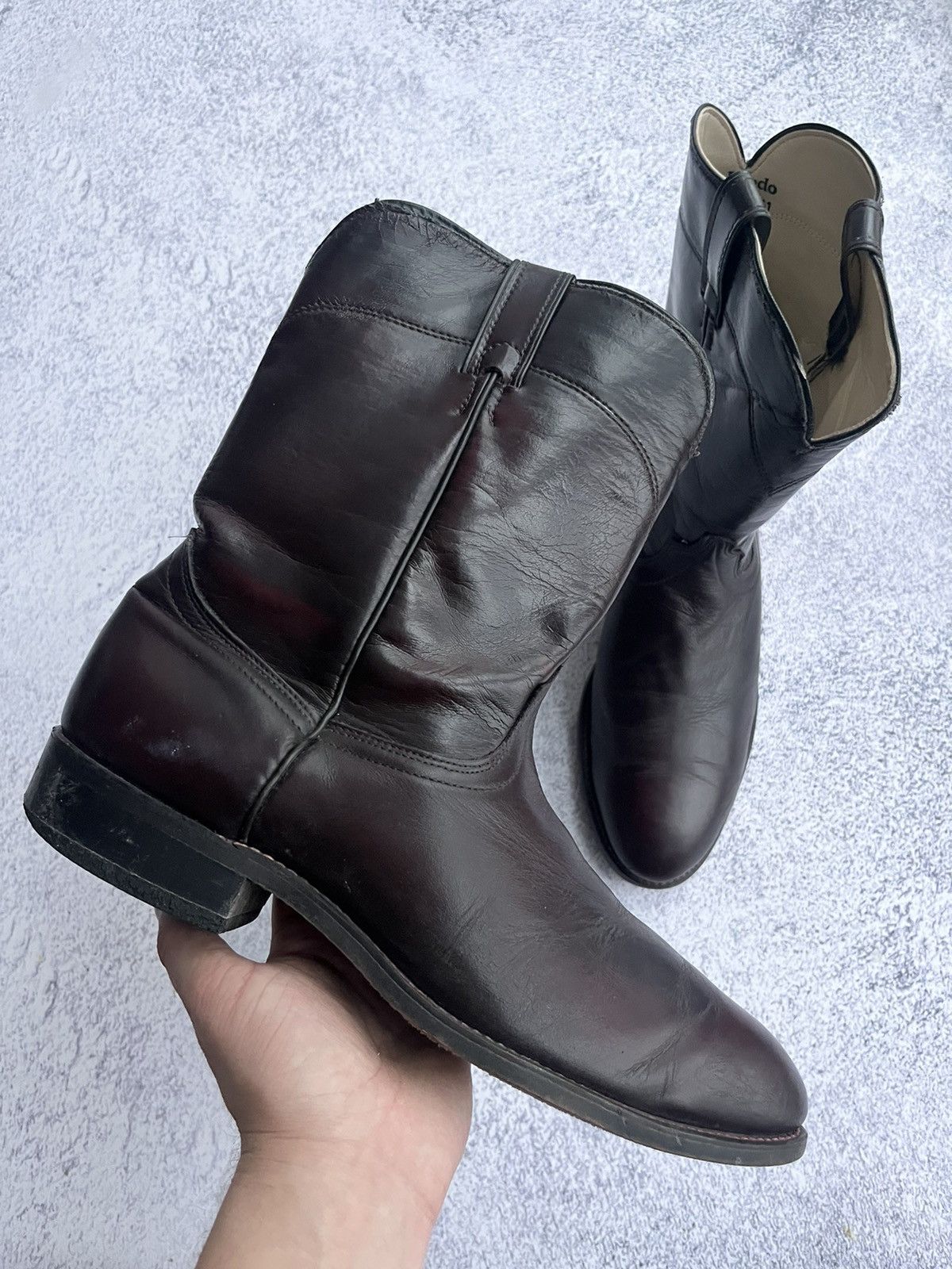 Cowboy Equipment Laredo burgundy mens cowboy leather boots western size 12 Size US 11 / EU 44 - 3 Thumbnail