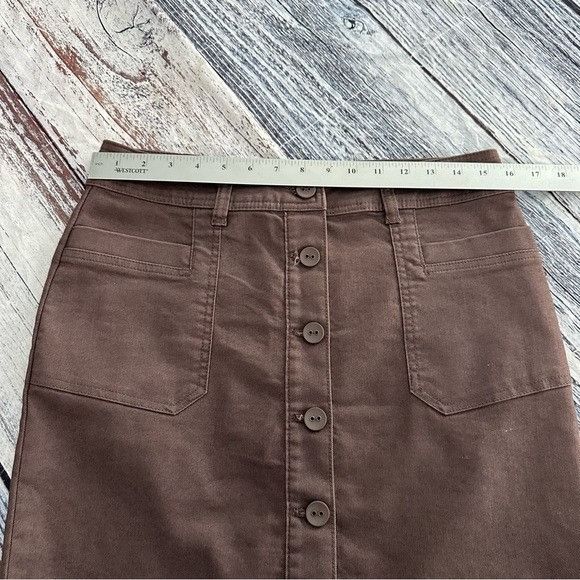 Prana PrAna Organic Cotton Button Front Mini Skirt Size 28" / US 6 / IT 42 - 5 Thumbnail