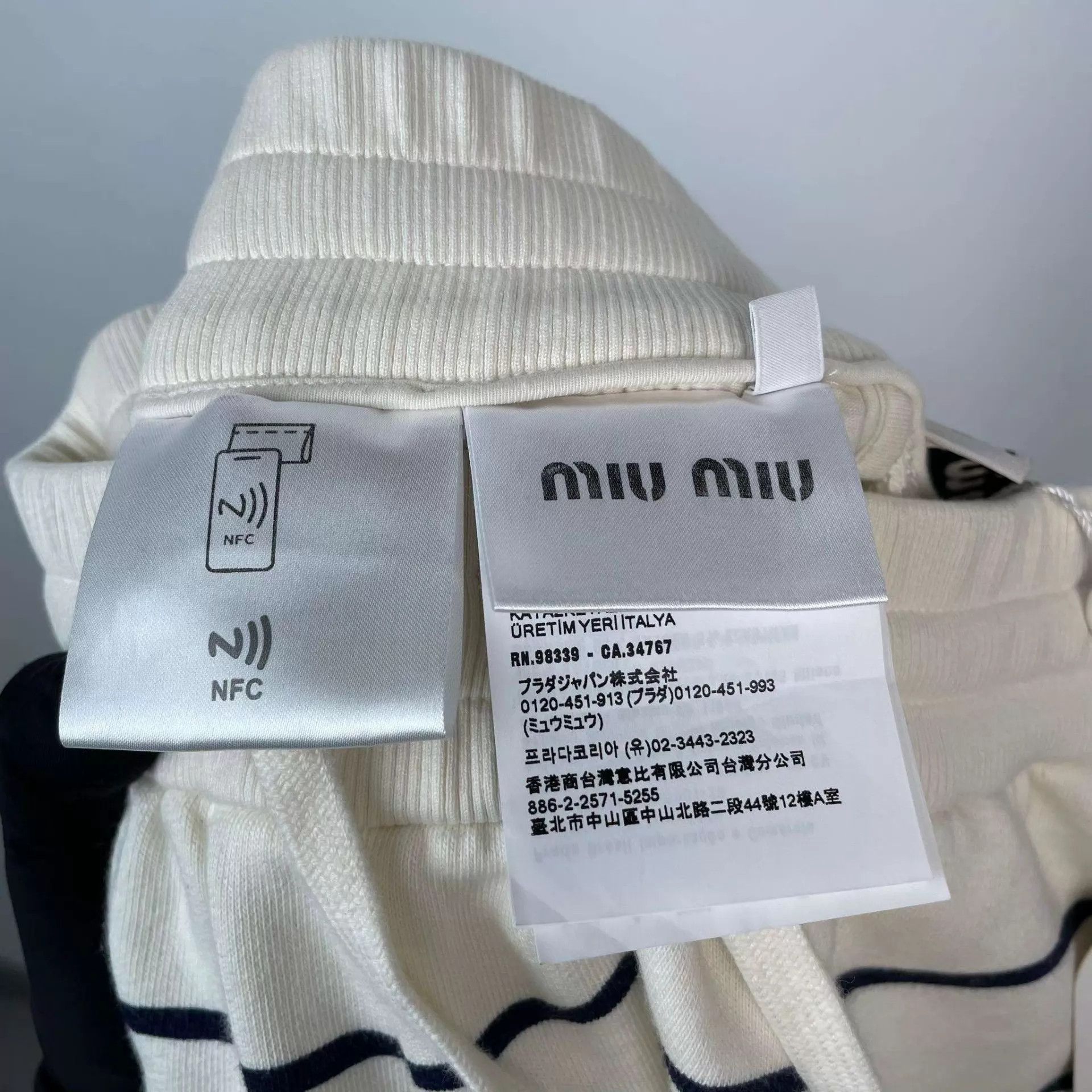 Miu Miu MIU MIU 95 New Striped Embroidered S Black & White Shorts Size 26" / US 2 / IT 38 - 5 Thumbnail
