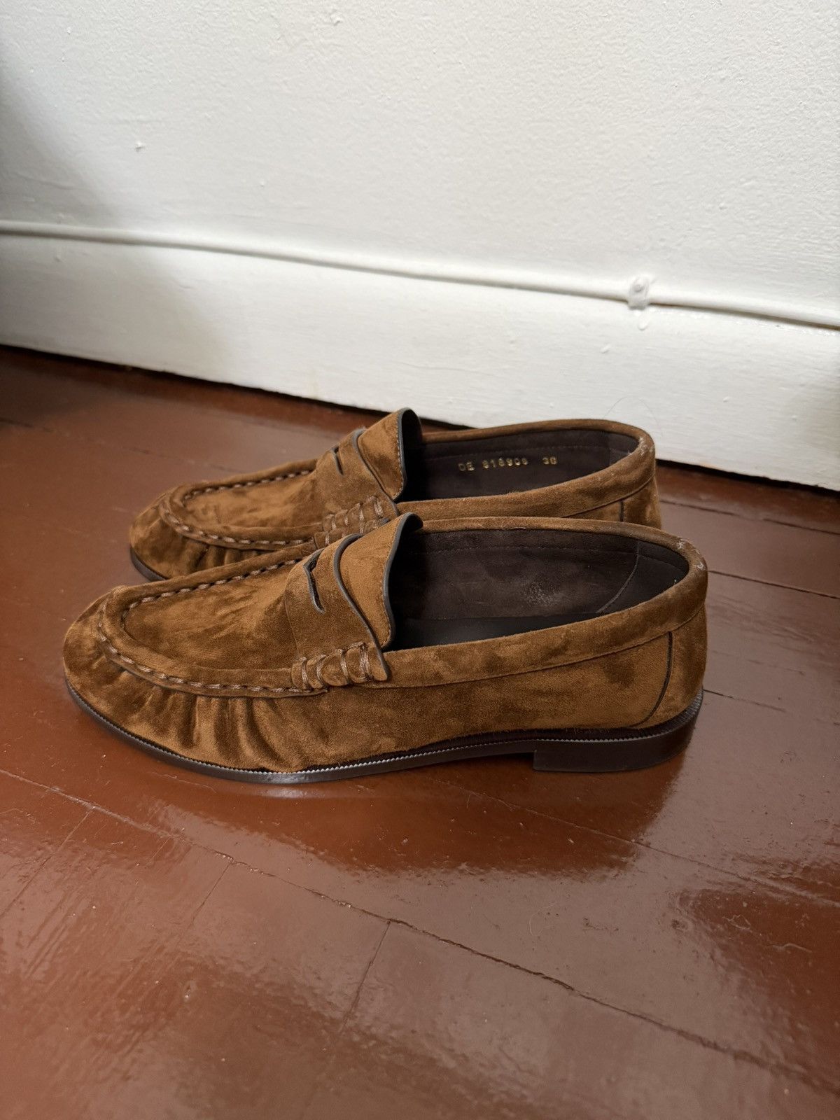 Yves Saint Laurent YSL BROWN SUEDE LOAFERS Size US 6 / IT 36 - 2 Thumbnail