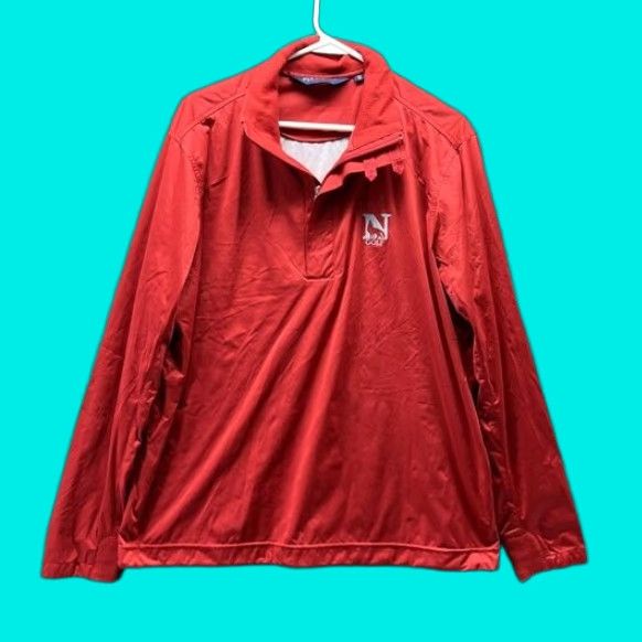 Ralph Lauren VINTAGE Ralph Lauren Jacket Men Medium Anorak Red Half Zip Golf Golfer Polyester Vtg Size US M / EU 48-50 / 2 - 1 Thumbnail