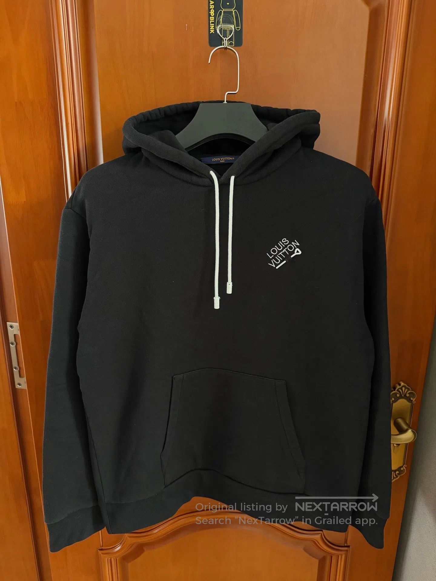 Louis Vuitton Louis Vuitton Black Pin Letter Logo Hoodie| Size US XL / EU 56 / 4 - 1 Thumbnail