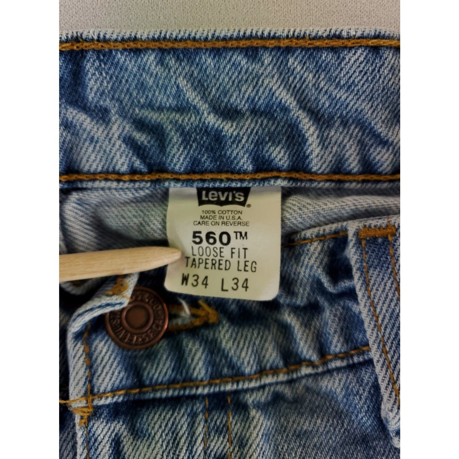 Levi's VINTAGE Levi's 560 Jeans Mens 33x34.5 Inseam 35 Blue Wide-Leg 90s VTG 90s 560 Model Levi's 560 Shoes? Size US 33 - 3 Thumbnail