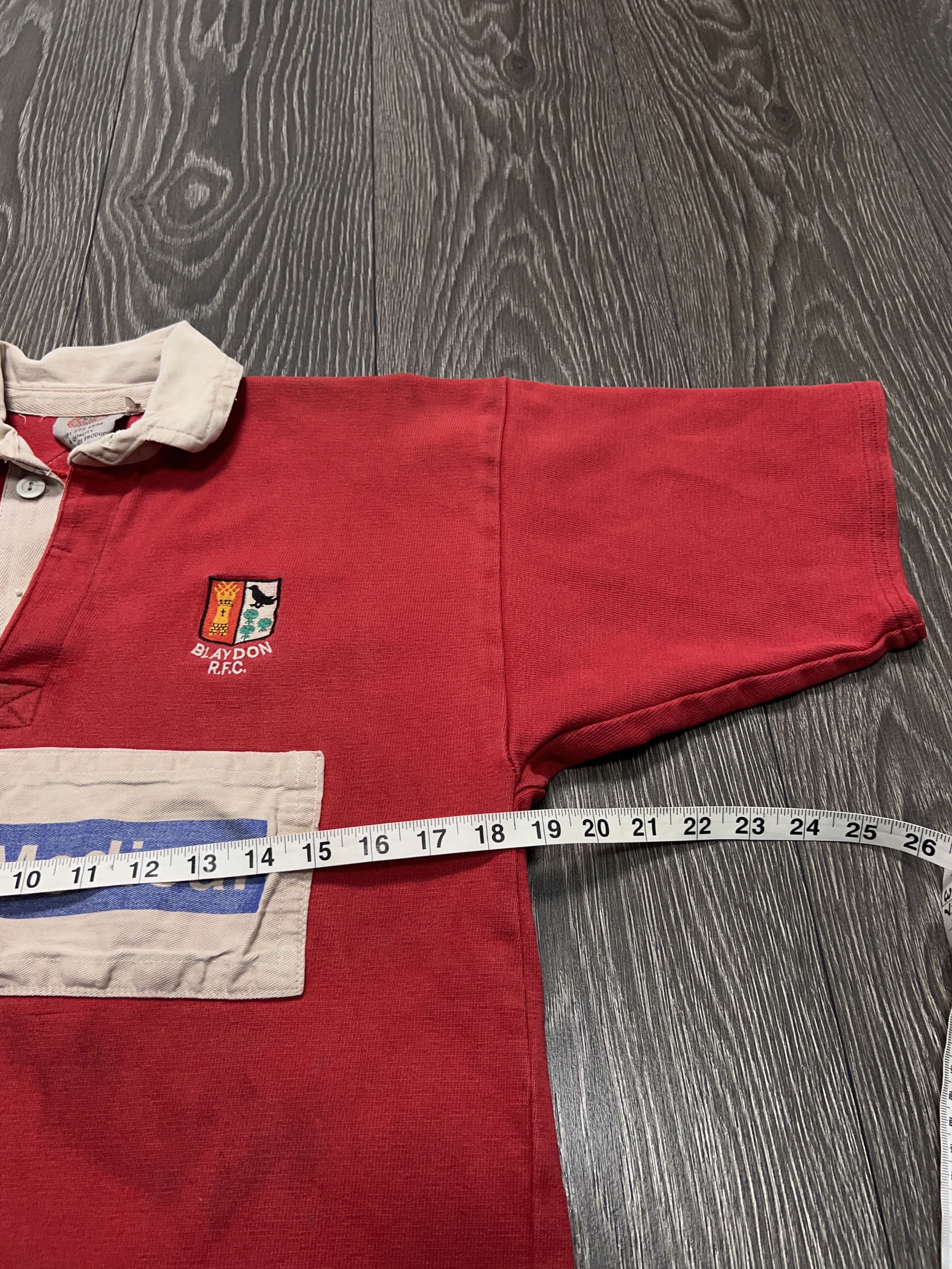 Vintage Blaydon RFC Rugby T Shirt Jersey Red Made in UK Size 40 M Size US M / EU 48-50 / 2 - 7 Thumbnail