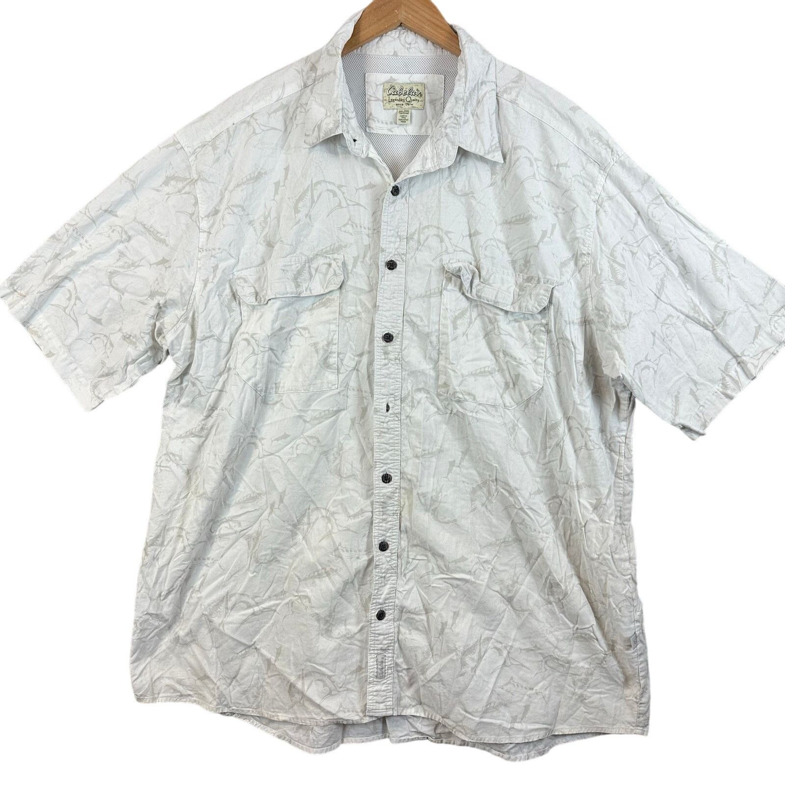 Cabelas Cabela Swordfish Vented Cotton Fishing Shirt 2XL 2X XXL Tall Size US XXL / EU 58 / 5 - 1 Thumbnail