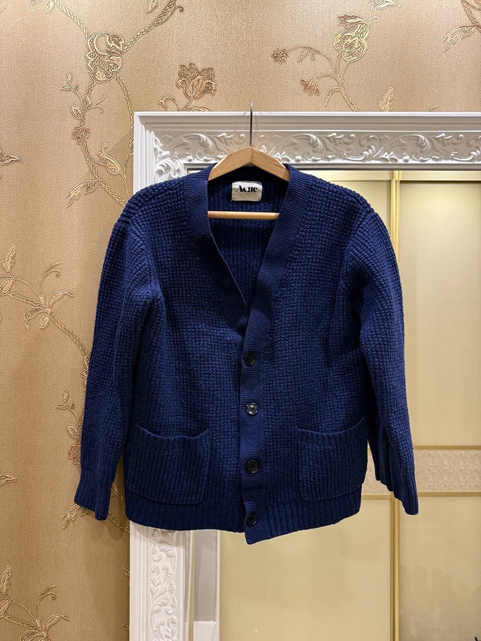 Acne Studios ACNE STUDIOS Knitted Cardigan Dark Blue Size M Size US S / EU 44-46 / 1 - 1 Thumbnail