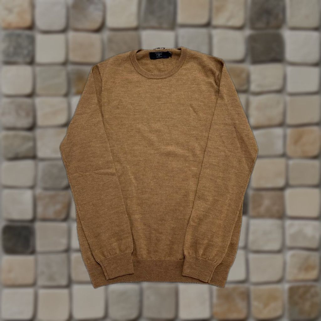 J.Crew J.Crew Sweater Mens Medium Brown Merino Wool Knit Pullover Size US M / EU 48-50 / 2 - 1 Thumbnail