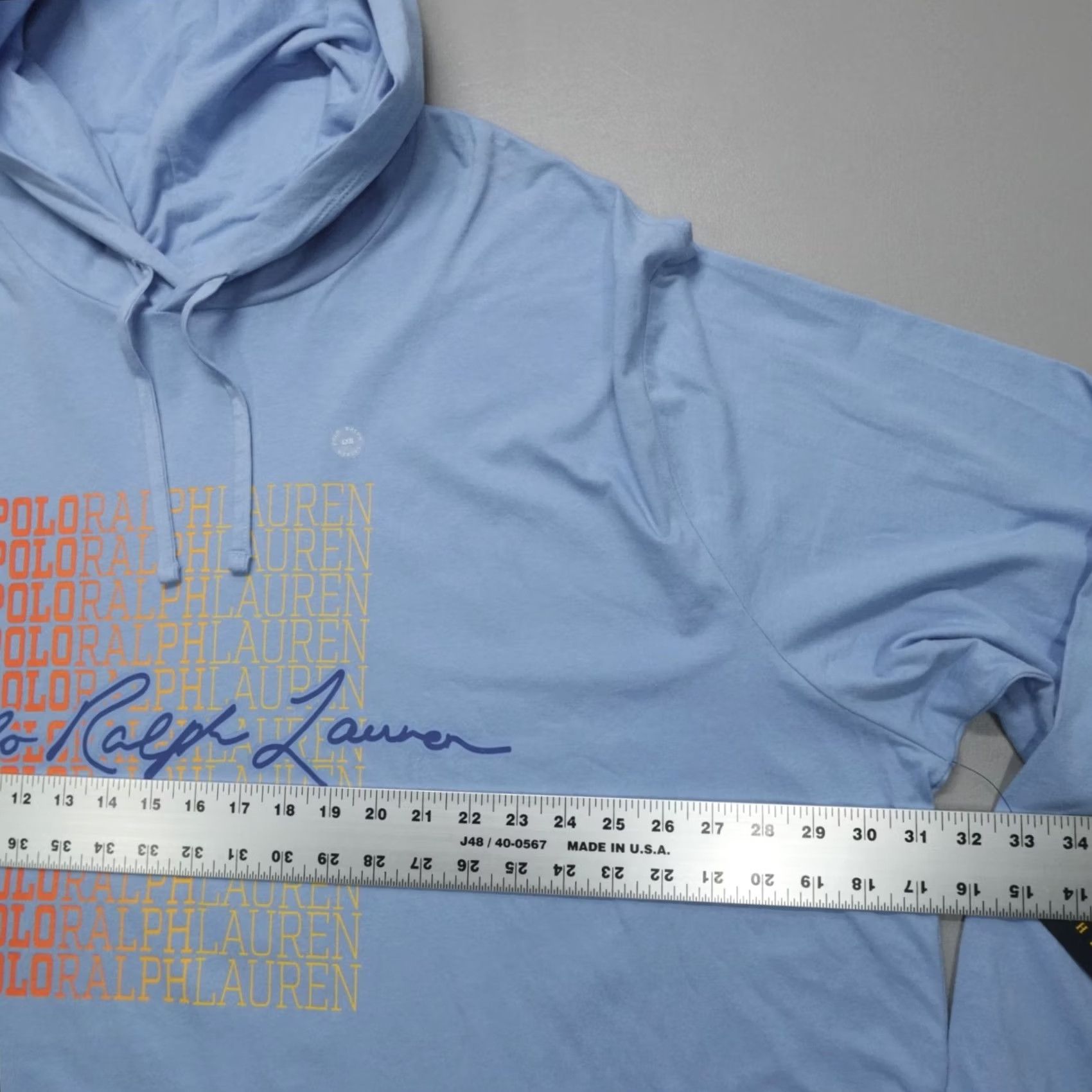 Polo Ralph Lauren Polo Ralph Lauren Hoodie T-Shirt Long Sleeve Men's Size 4XB Blue Script Logo Size US XXL / EU 58 / 5 - 7 Thumbnail