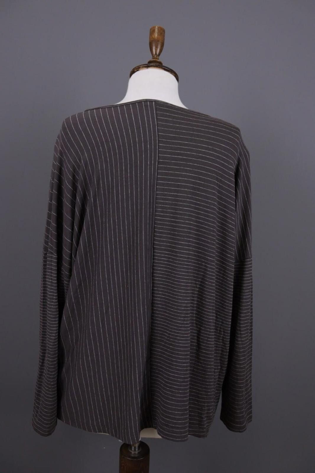 Oscar De La Renta Oska Brown Striped Relaxed Lagenlook Tunic Dress Size 2 Size XS / US 0-2 / IT 36-38 - 5 Thumbnail