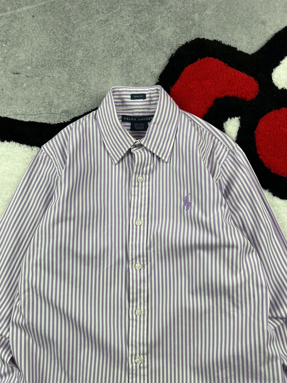 Ralph Lauren Vintage Polo Ralph Lauren Purple Distressed Women’s Shirt Size S / US 4 / IT 40 - 2 Thumbnail