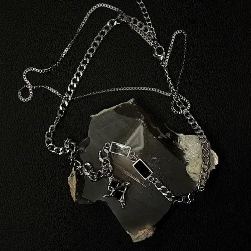 Other New Trend STEAL! Y2K Chains Necklace Chain Size ONE SIZE - 2 Thumbnail