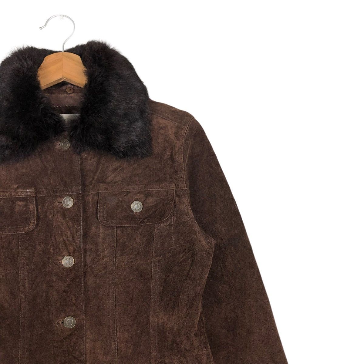 Japanese Brand VINTAGE CROPPED BIKER JACKET STYLE ME JAPAN MINK FUR COLLAR Size M / US 6-8 / IT 42-44 - 4 Thumbnail