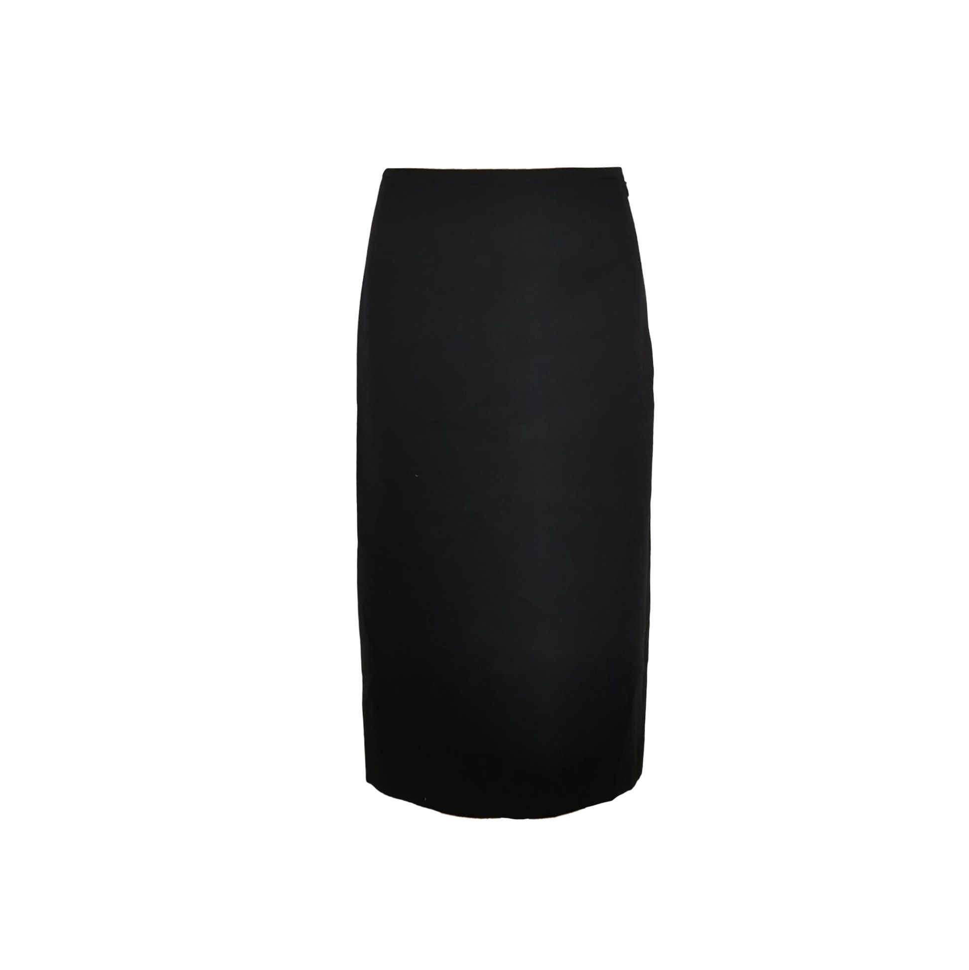 Prada Prada Wool Black Midi Skirt Size 38 0089 Size 38" / US 16 / IT 52 - 1 Thumbnail