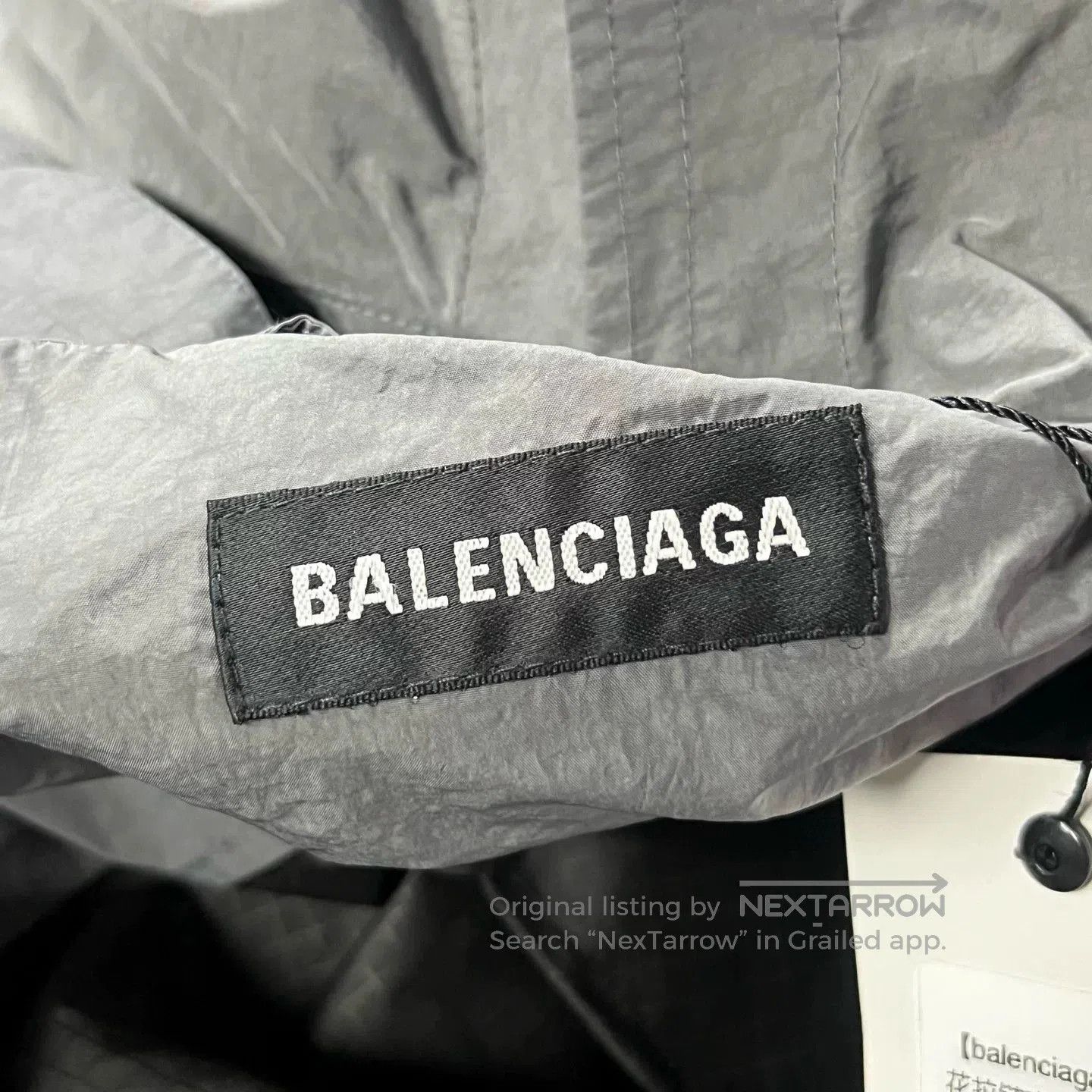 Balenciaga Balenciaga Gray Logo Zip High Neck Jacket. Size US M / EU 48-50 / 2 - 5 Thumbnail