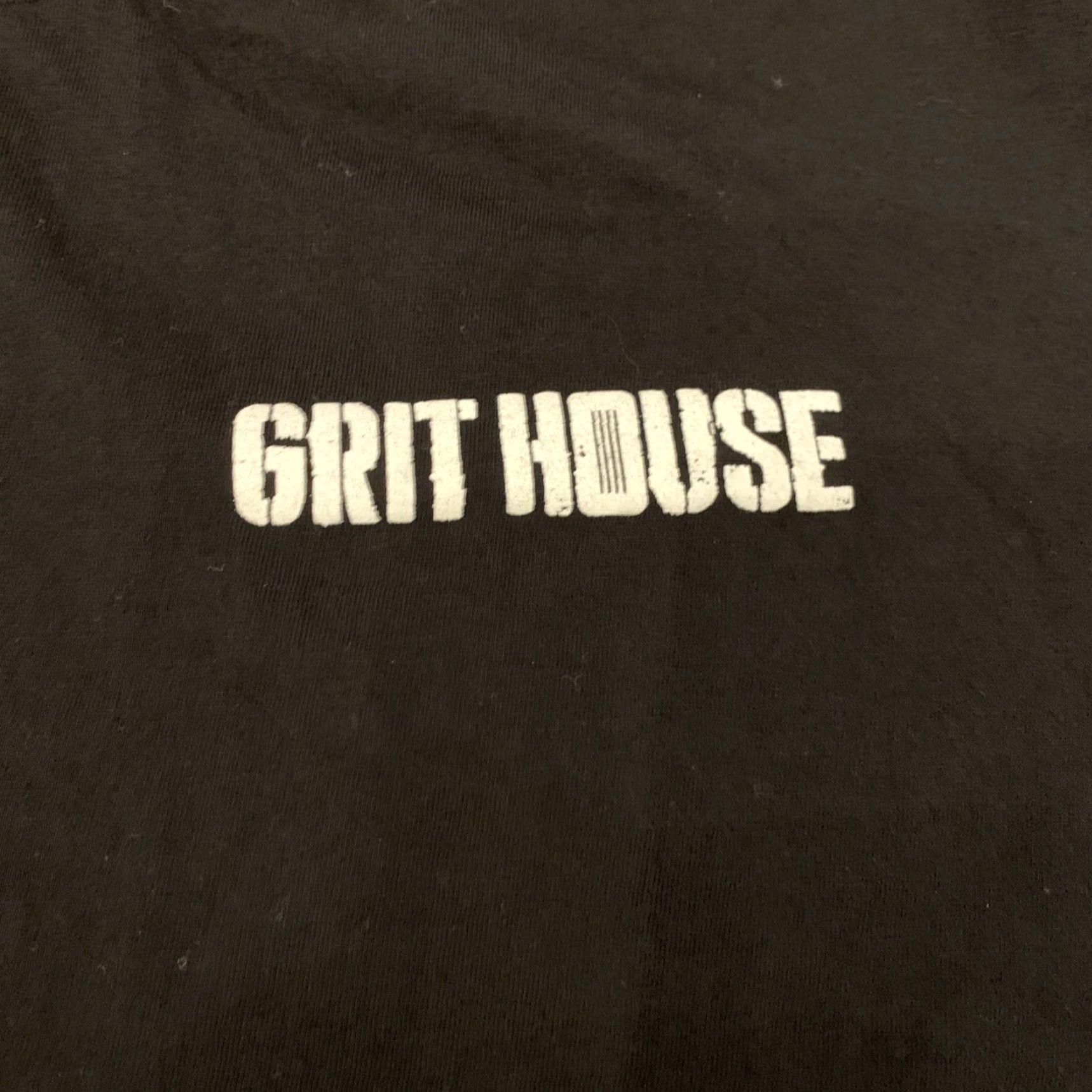 Olive VINTAGE The Grit House T Shirt Patriotic Woman on Motorcycle Live Free Ride Free Black XL Mens Size US XL / EU 56 / 4 - 4 Thumbnail