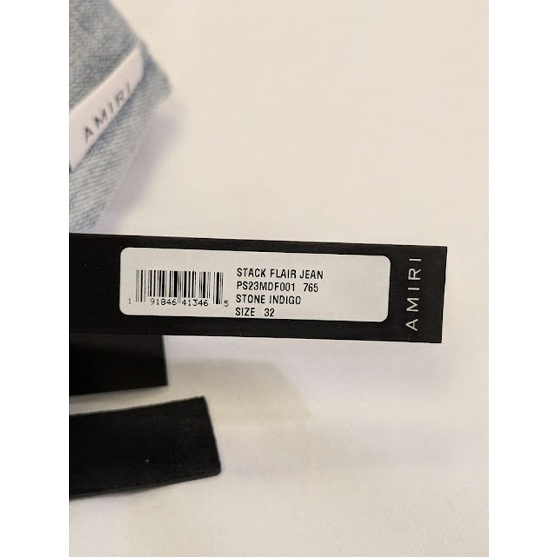 Amiri o1rshd1 Stack Flare Jeans in Stone Indigo Size US 32 / EU 48 - 22 Thumbnail