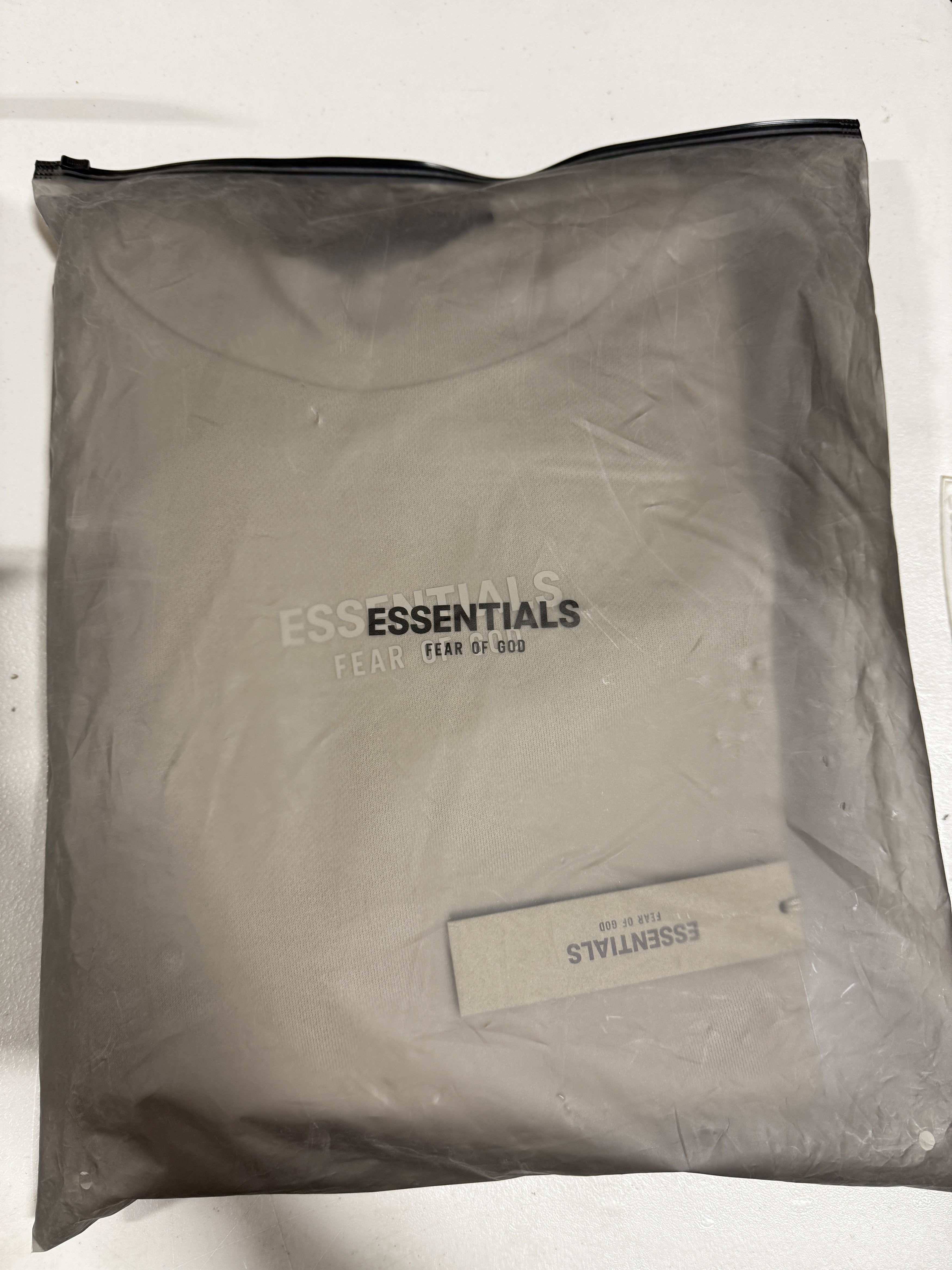 Essentials × Fear of God 🔥Fear of God Essentials Crewneck Silver Cloud Sz (L) Size US L / EU 52-54 / 3 - 3 Thumbnail
