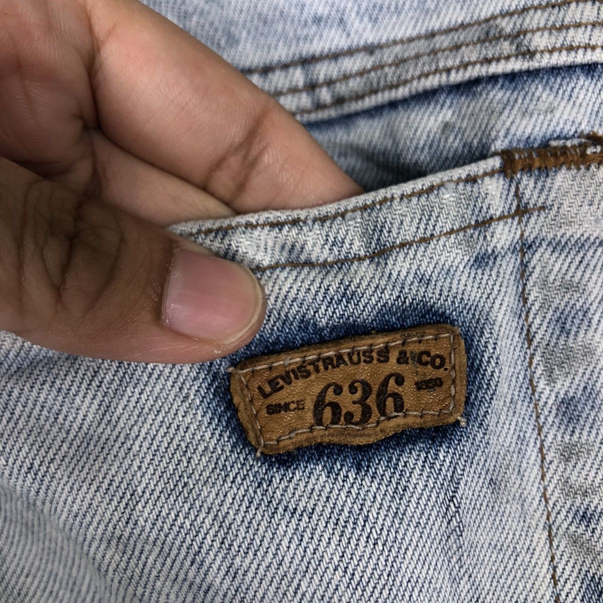Levi's 🔥80’s Vintage Levi’s Acid Wash Design Straight Cut Denim Size US 28 / EU 44 - 15 Thumbnail