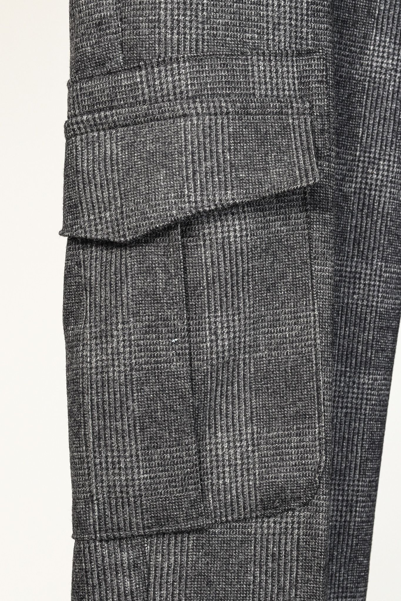 Eleventy Eleventy Wool-Cashmere Houndstooth Check Flannel Cargo Pant Size US 31 - 6 Thumbnail