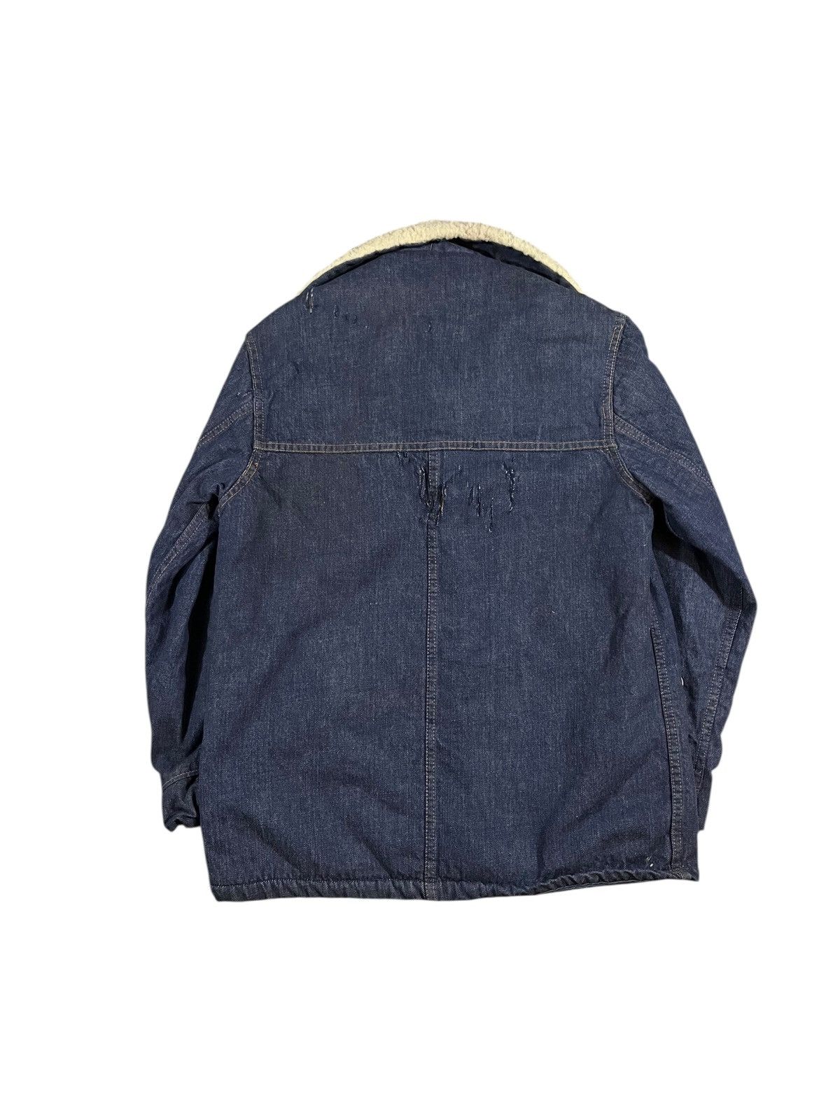 Sears Vintage 60s 70s Sears Shearling Lined Denim Jacket Coat Size US M / EU 48-50 / 2 - 2 Thumbnail