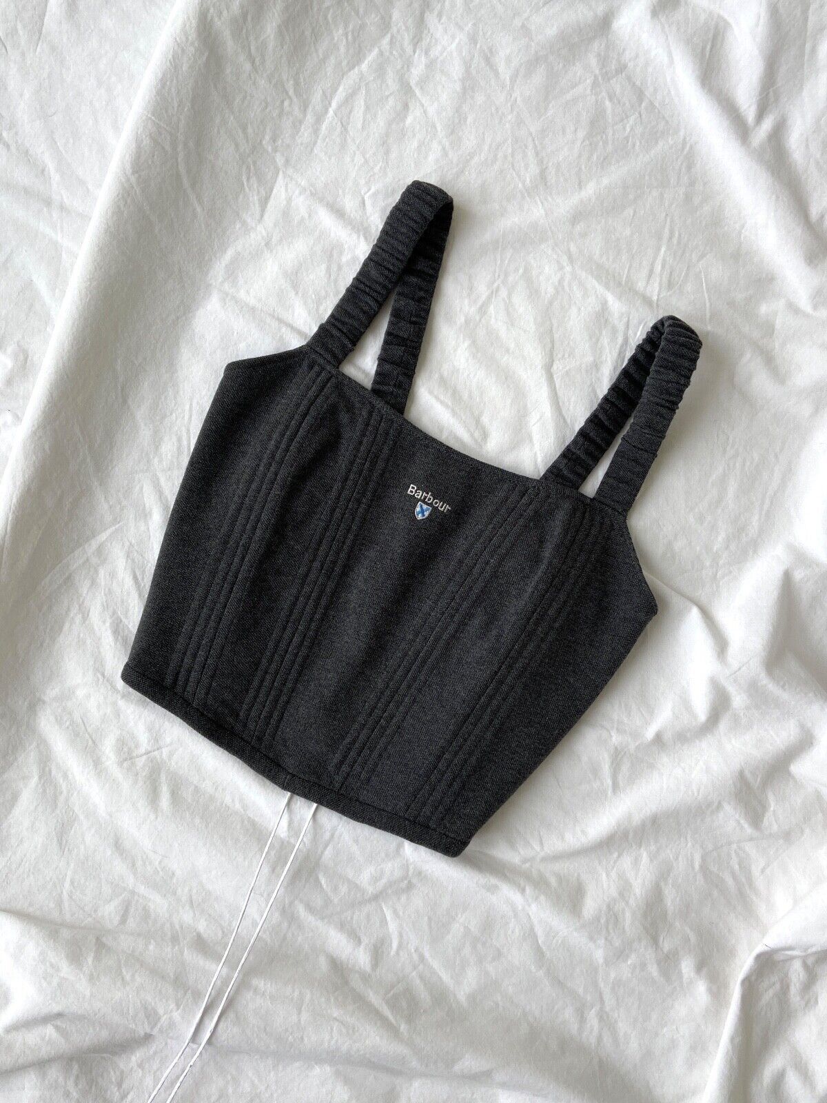 Barbour Handmade Barbour Grey Women's Tank Crop Top Corset Size S / US 4 / IT 40 - 1 Thumbnail