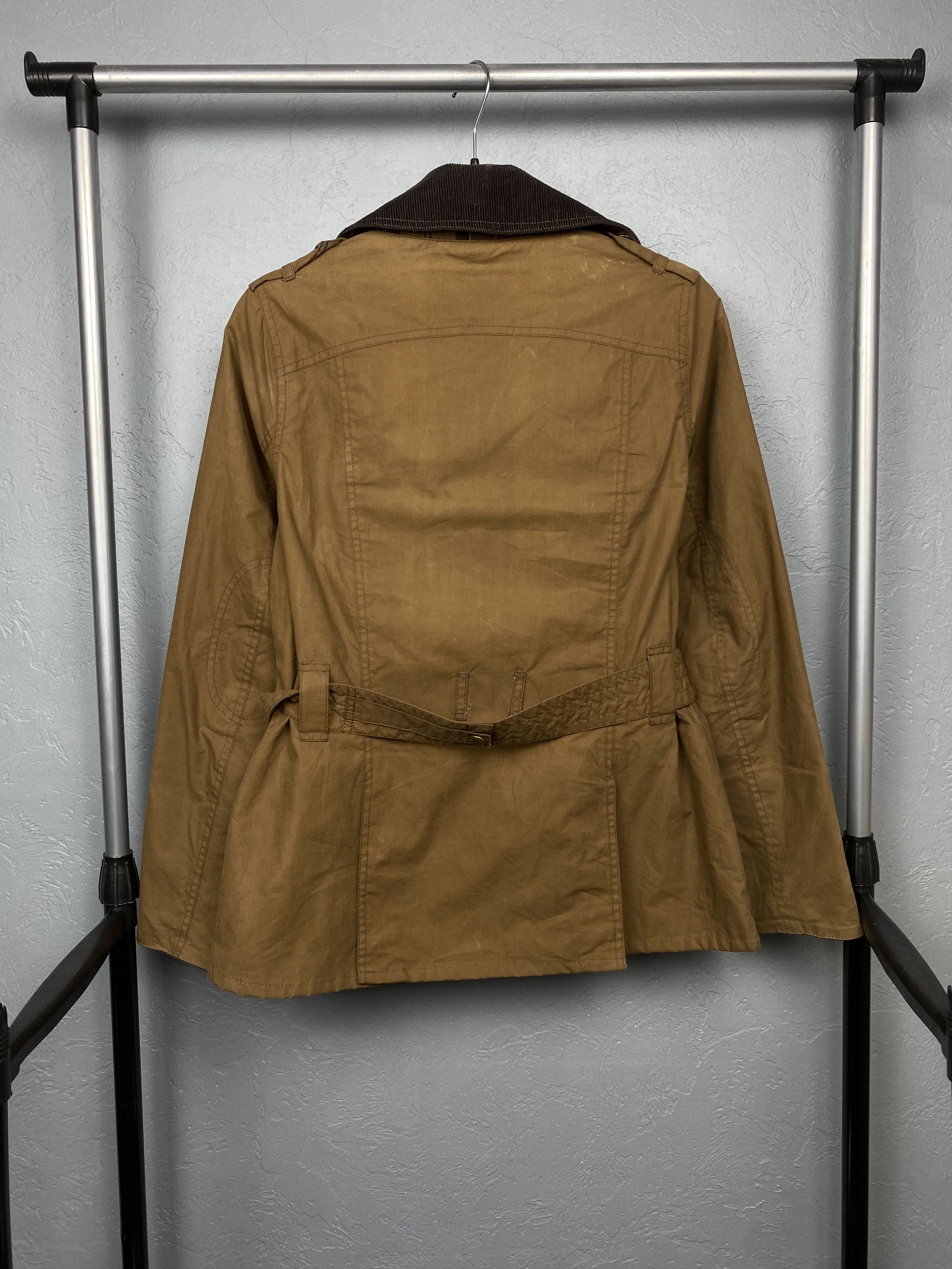 Barbour Barbour Vintage Womens Elmgate Trench Coat Wax Jacket Size M / US 6-8 / IT 42-44 - 9 Thumbnail