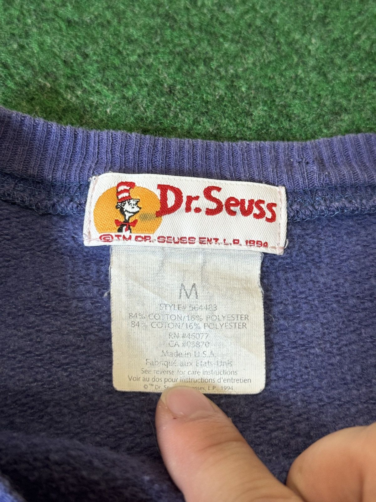 Vintage Vintage 90s The Grinch Dr Suess Christmas Sweatshirt Size M / US 6-8 / IT 42-44 - 3 Thumbnail