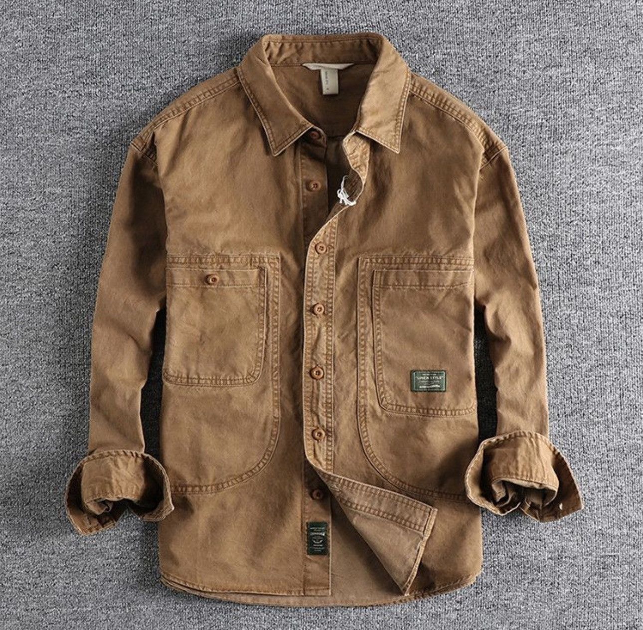 Japanese Brand × Vintage Heavy Wash Distressed Classic Retro Workwear Size US L / EU 52-54 / 3 - 1 Thumbnail