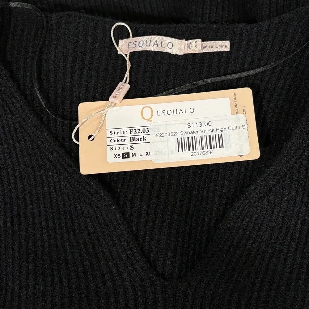 Other Esqualo High Cuff Ribbed Sweater NWT Size S / US 4 / IT 40 - 4 Thumbnail