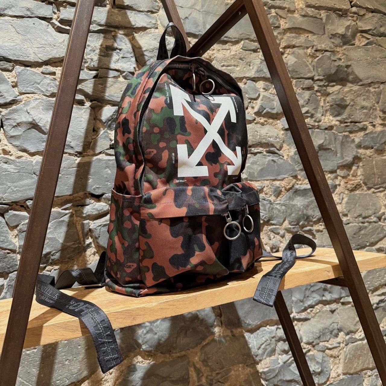 Off-White Off-white Green Camouflage Arrow Print Backpack Size ONE SIZE - 2 Thumbnail